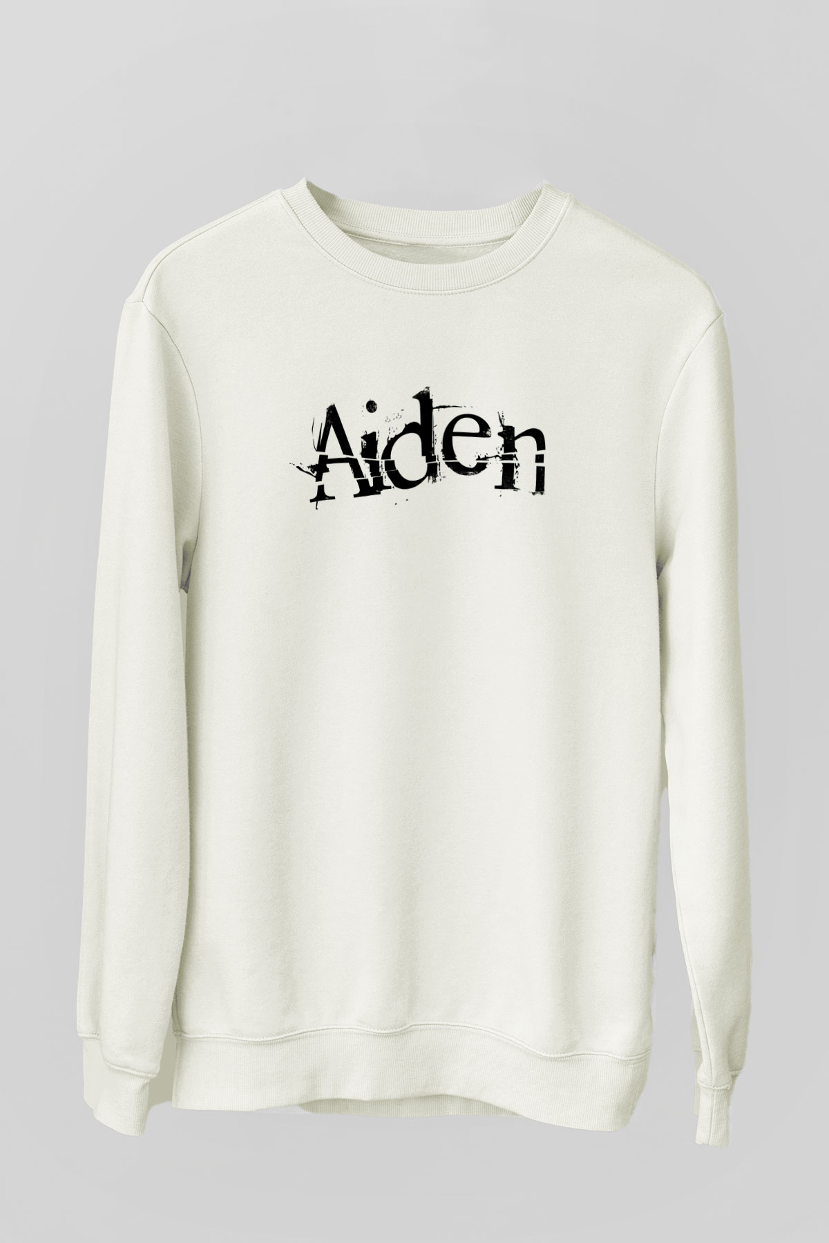 Aiden Beyaz Unisex Sweatshirt