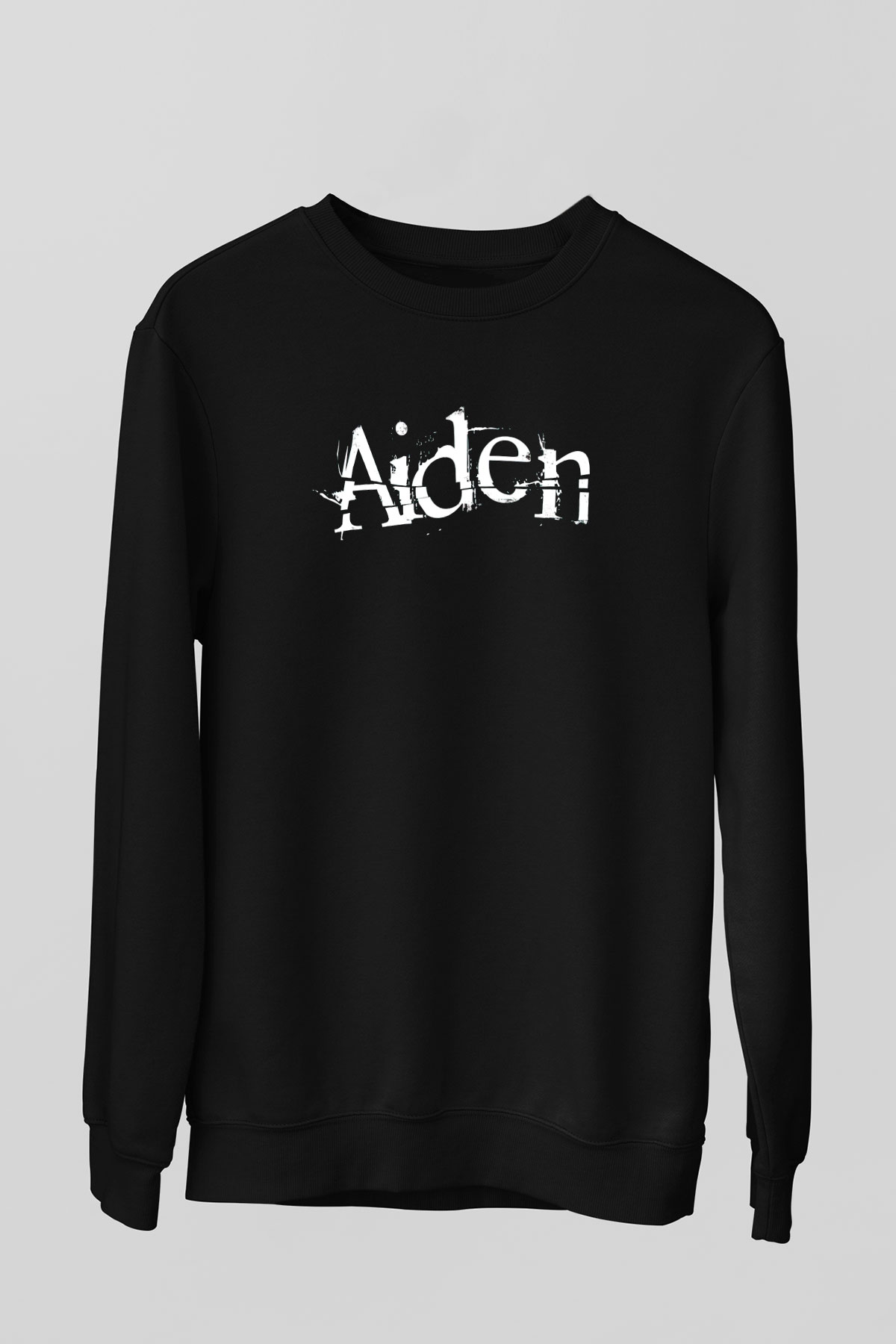 Aiden Siyah Unisex Sweatshirt