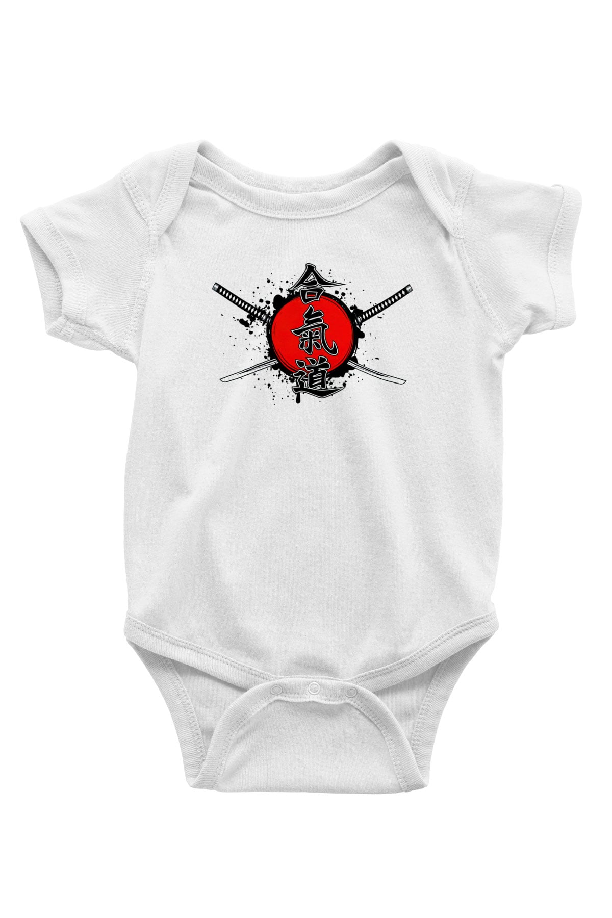 Aikido Baskılı Beyaz Unisex Bebek Body - Zıbın