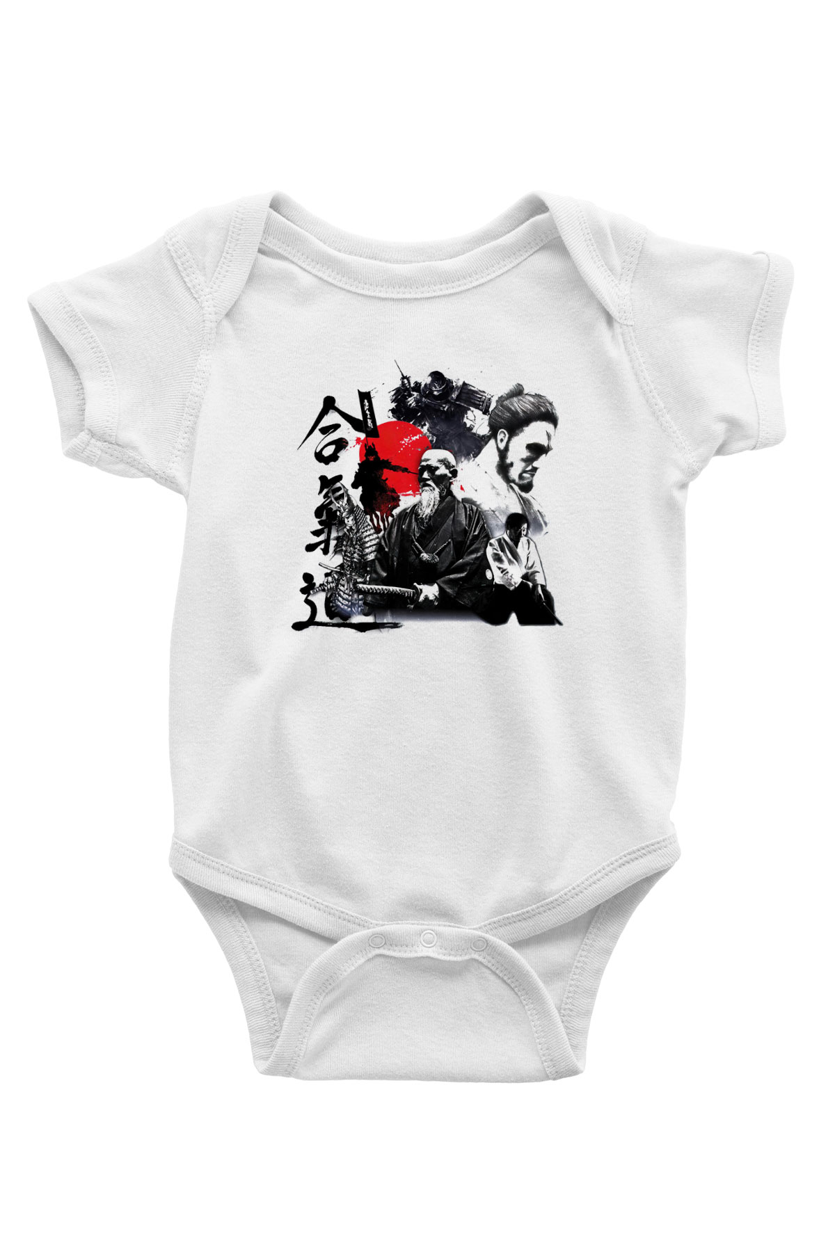 Aikido Baskılı Beyaz Unisex Bebek Body - Zıbın