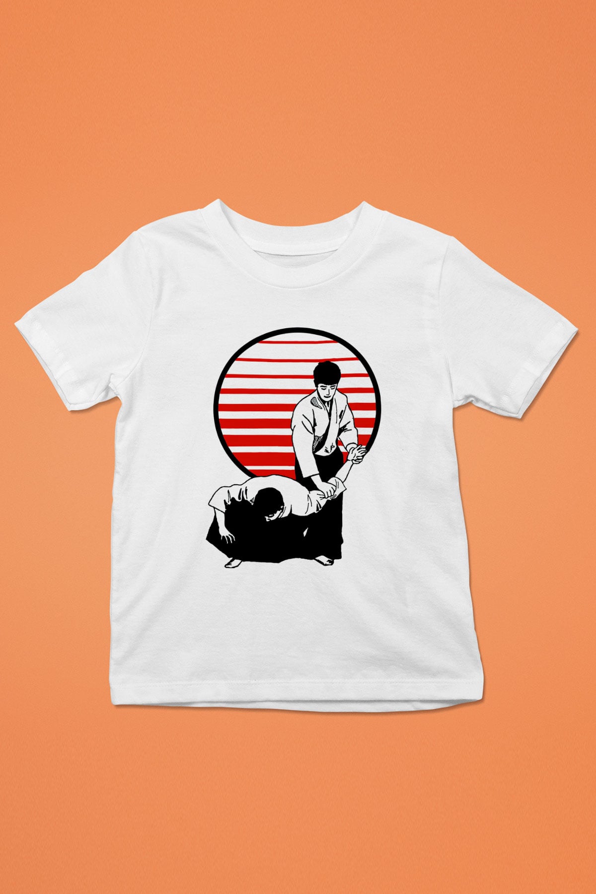 Aikido Baskılı Beyaz Unisex Çocuk Tişört