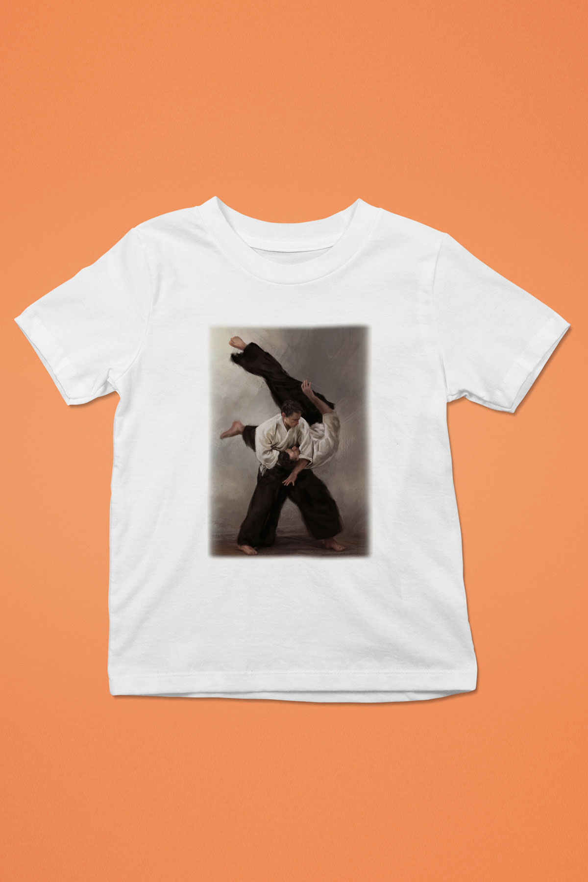 Aikido Baskılı Unisex Beyaz  Çocuk Tişört