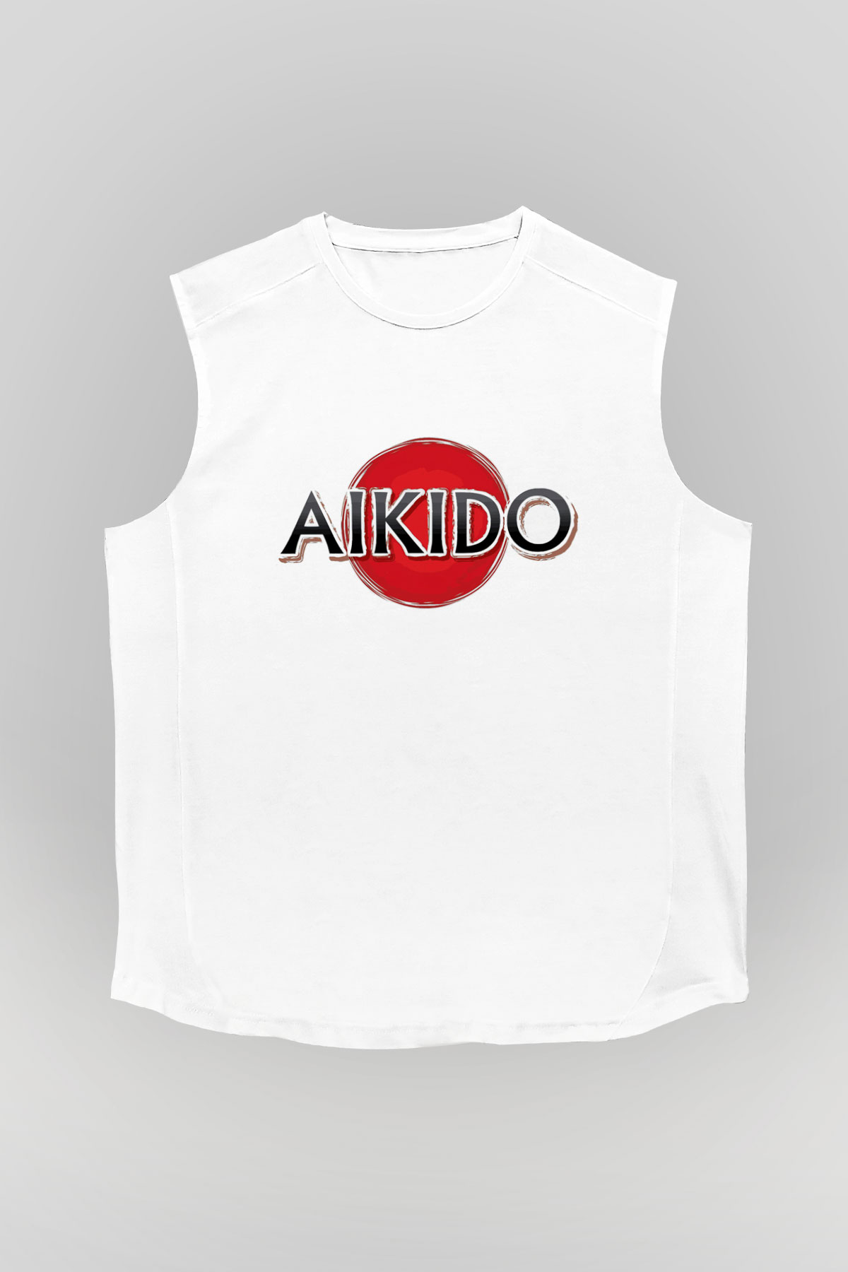 Aikido Beyaz Unisex Kolsuz Tişört