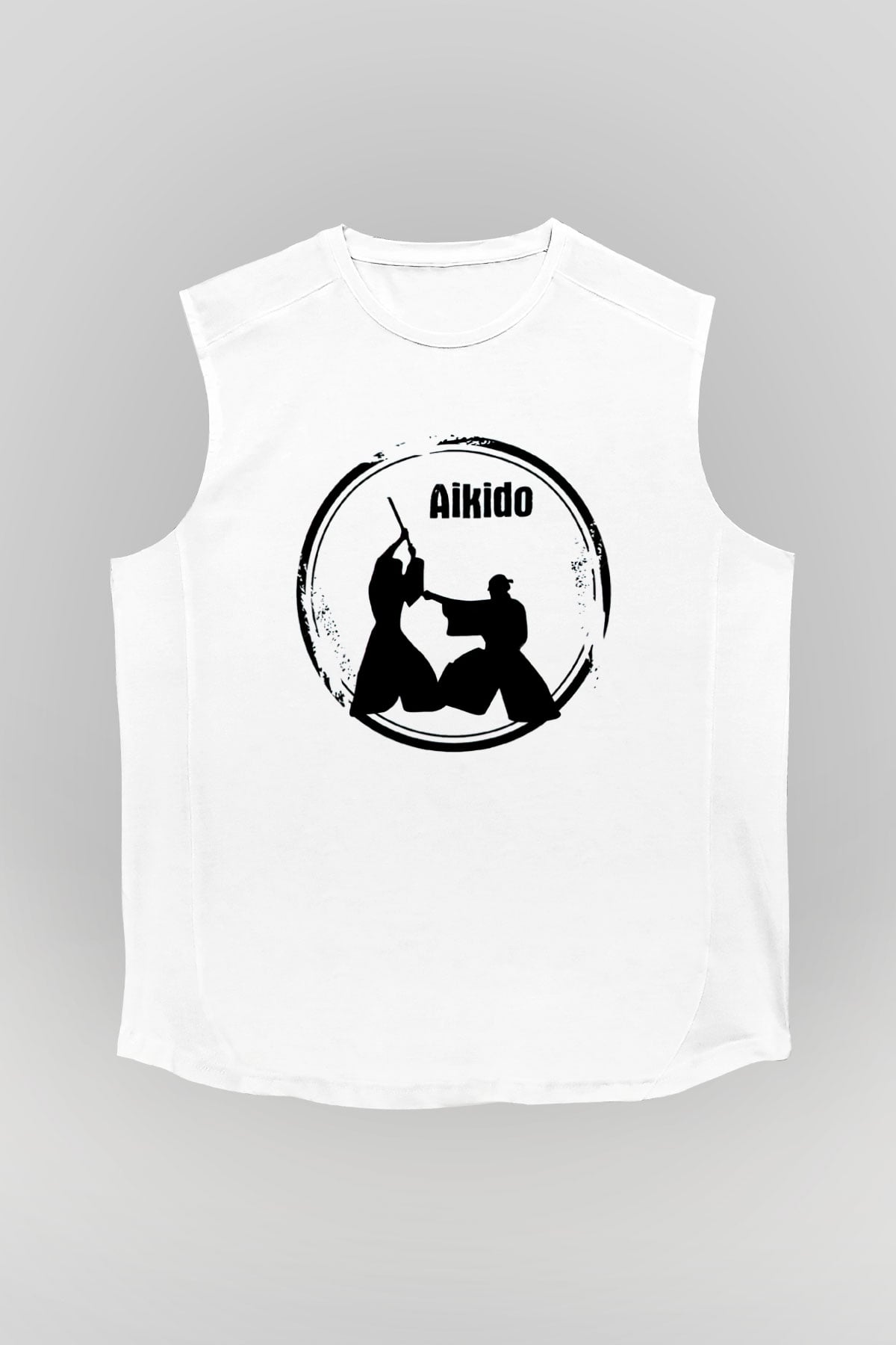 Aikido Beyaz Unisex Kolsuz Tişört