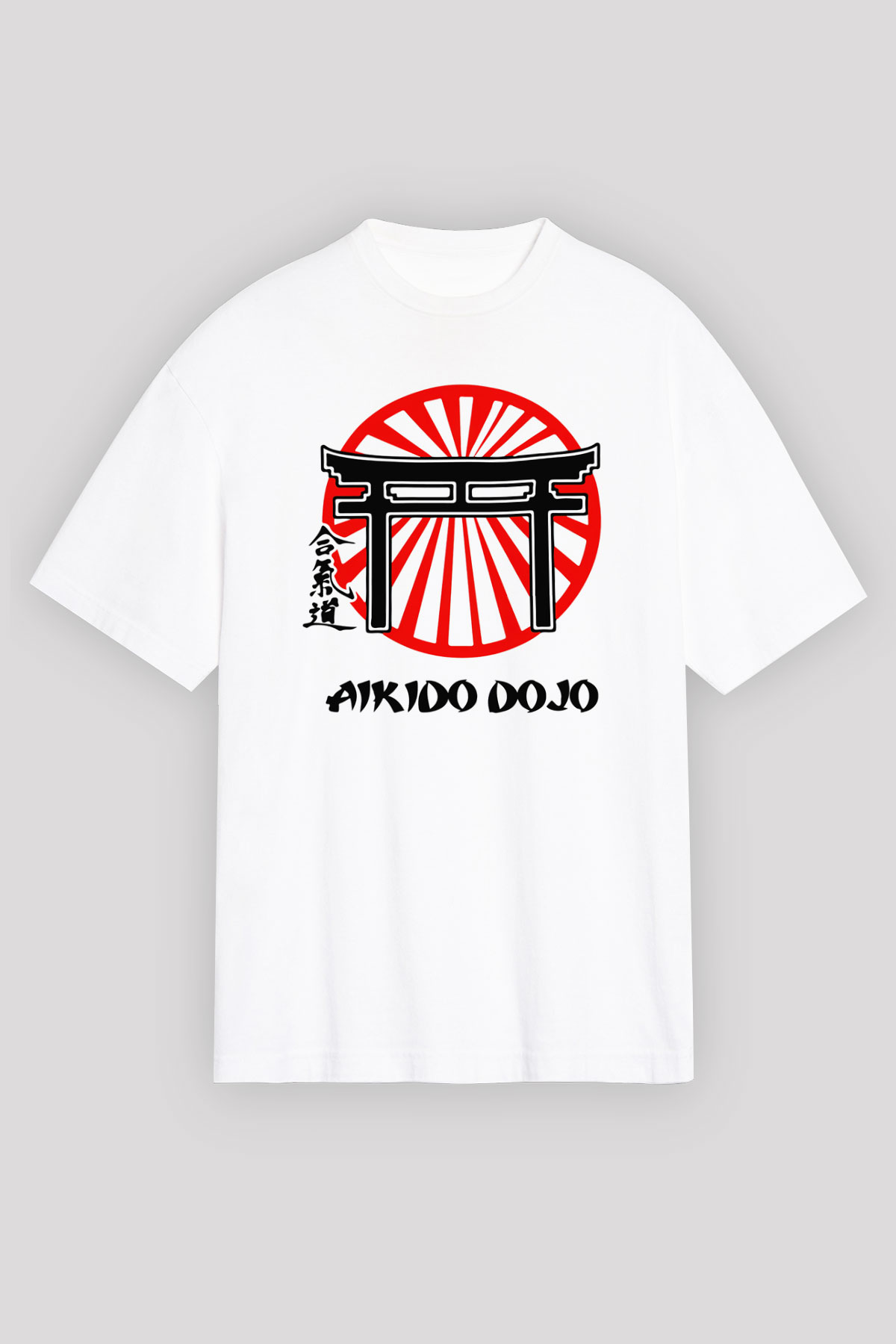 Aikido Beyaz Unisex Oversize Tişört T-Shirt