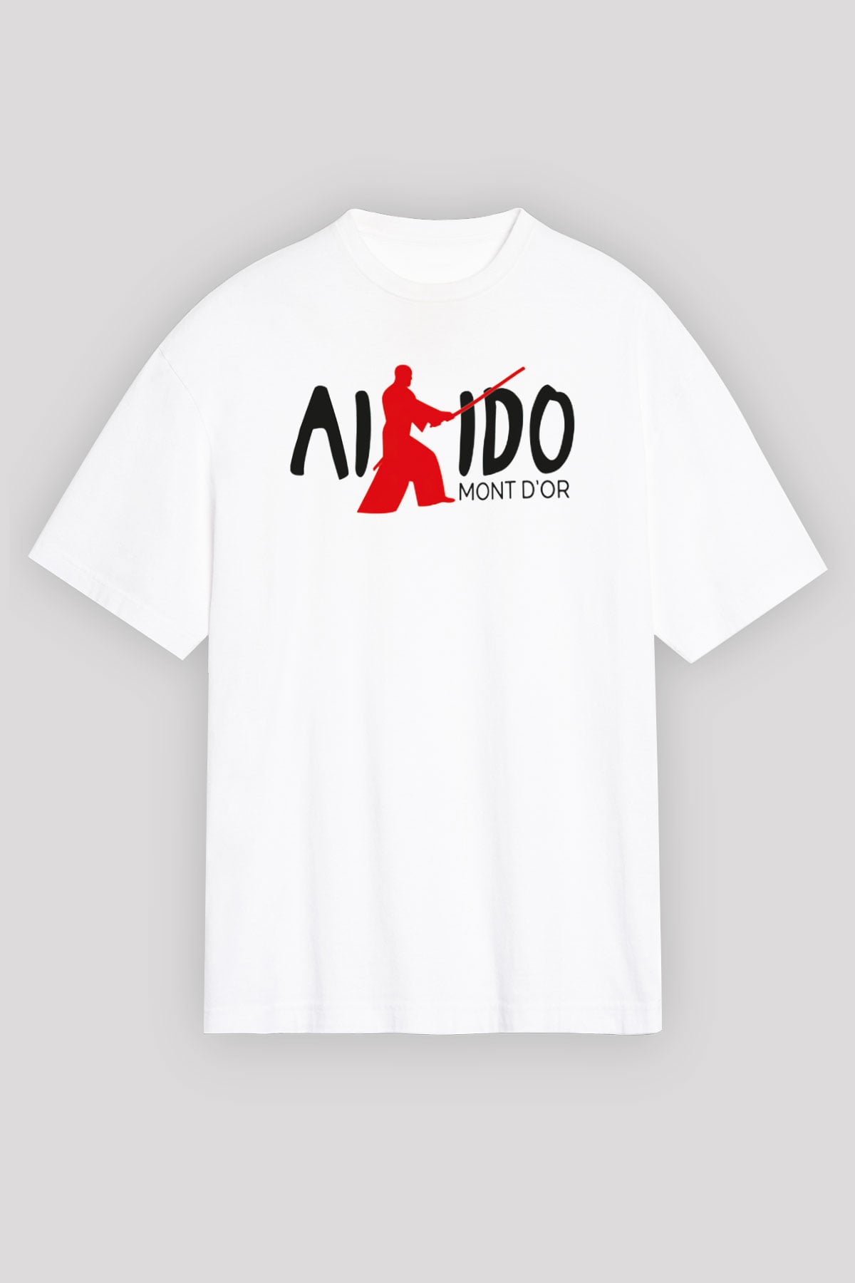 Aikido Beyaz Unisex Oversize Tişört T-Shirt