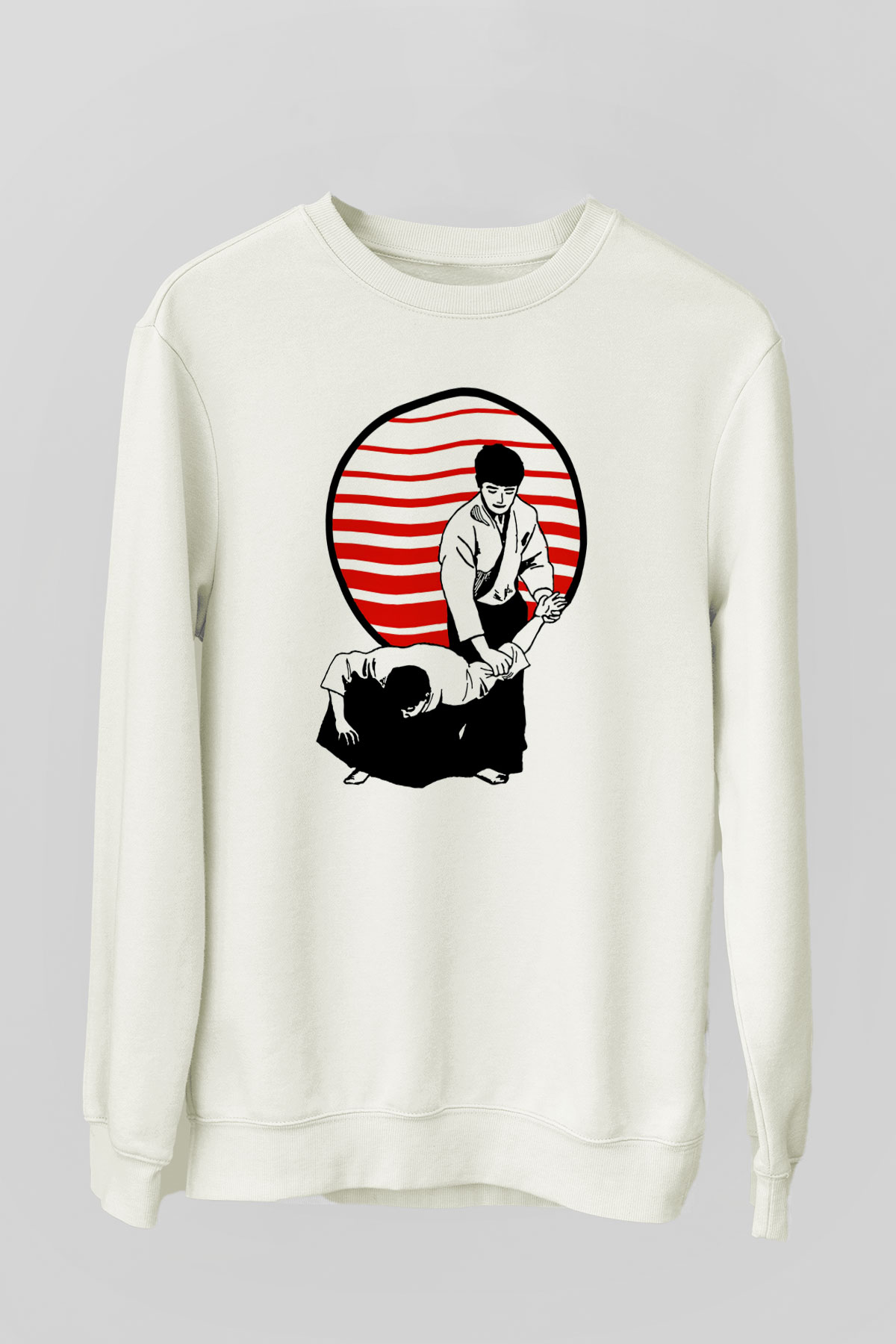 Aikido Beyaz Unisex Sweatshirt