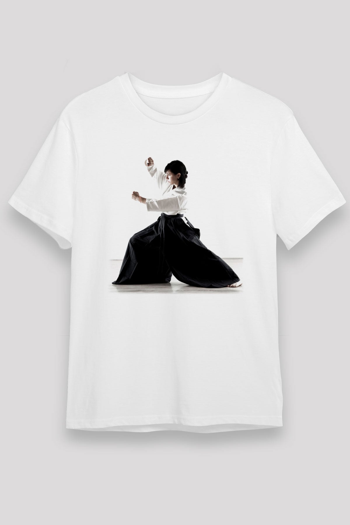 Aikido Beyaz Unisex Tişört T-Shirt - TişörtFabrikası