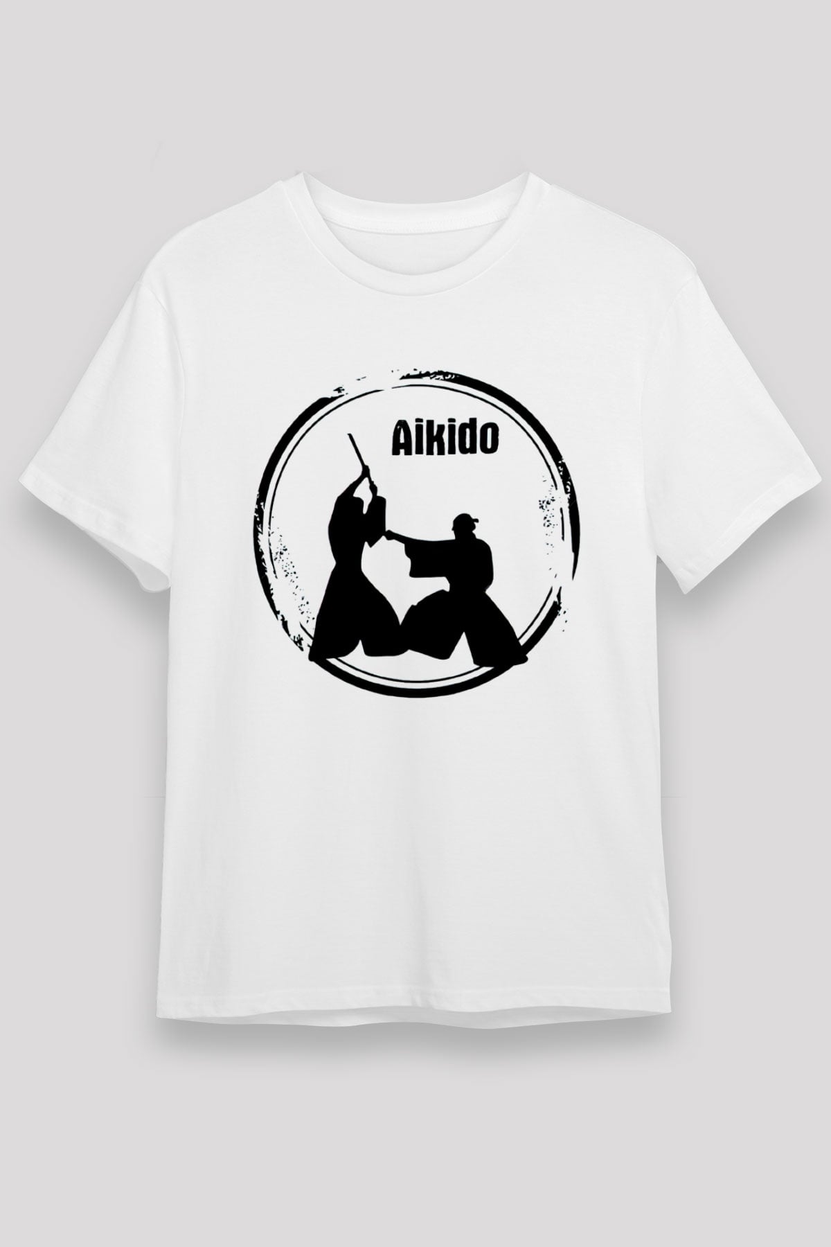 Aikido Beyaz Unisex Tişört T-Shirt - TişörtFabrikası