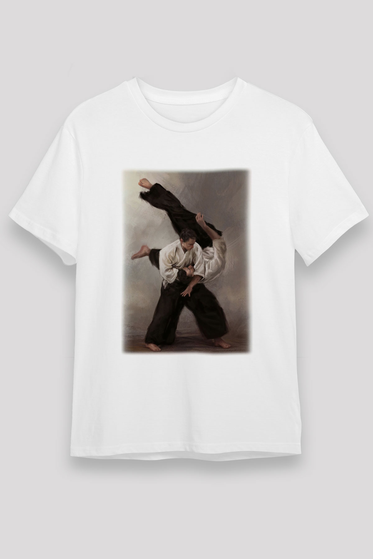 Aikido Beyaz Unisex Tişört T-Shirt - TişörtFabrikası