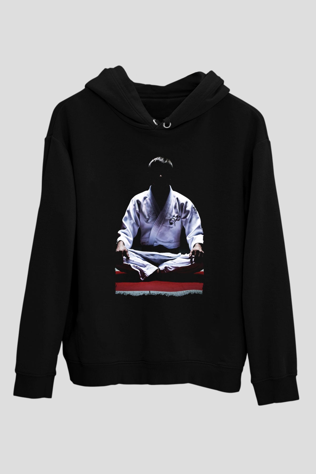 Aikido Siyah Unisex Kapüşonlu Sweatshirt