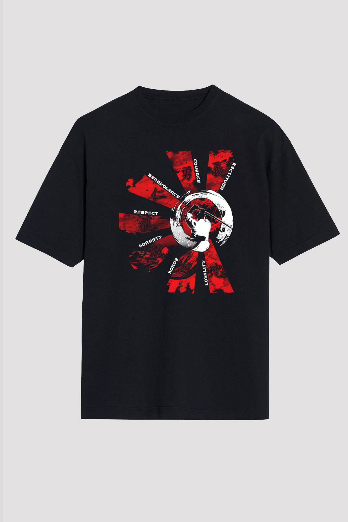Aikido Siyah Unisex Oversize Tişört T-Shirt