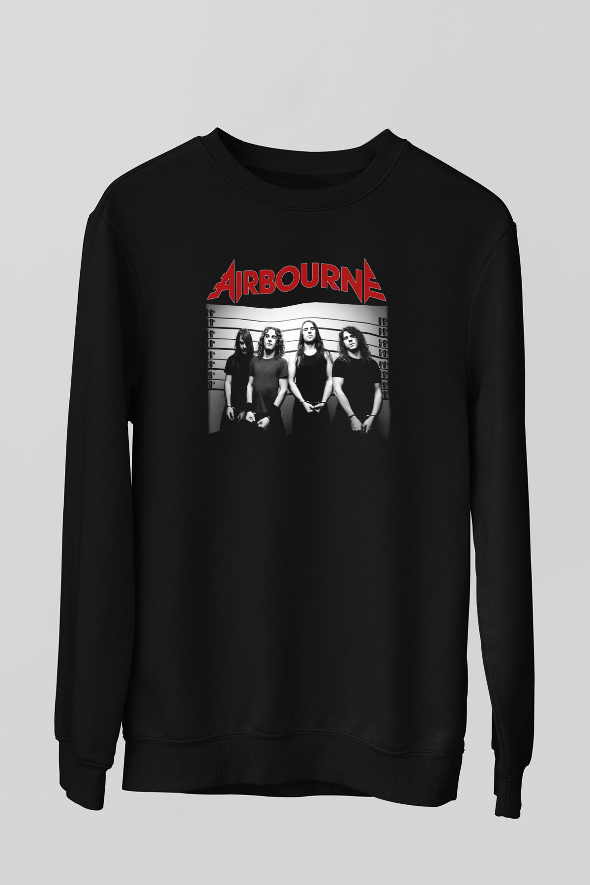 Airbourne Siyah Unisex Sweatshirt