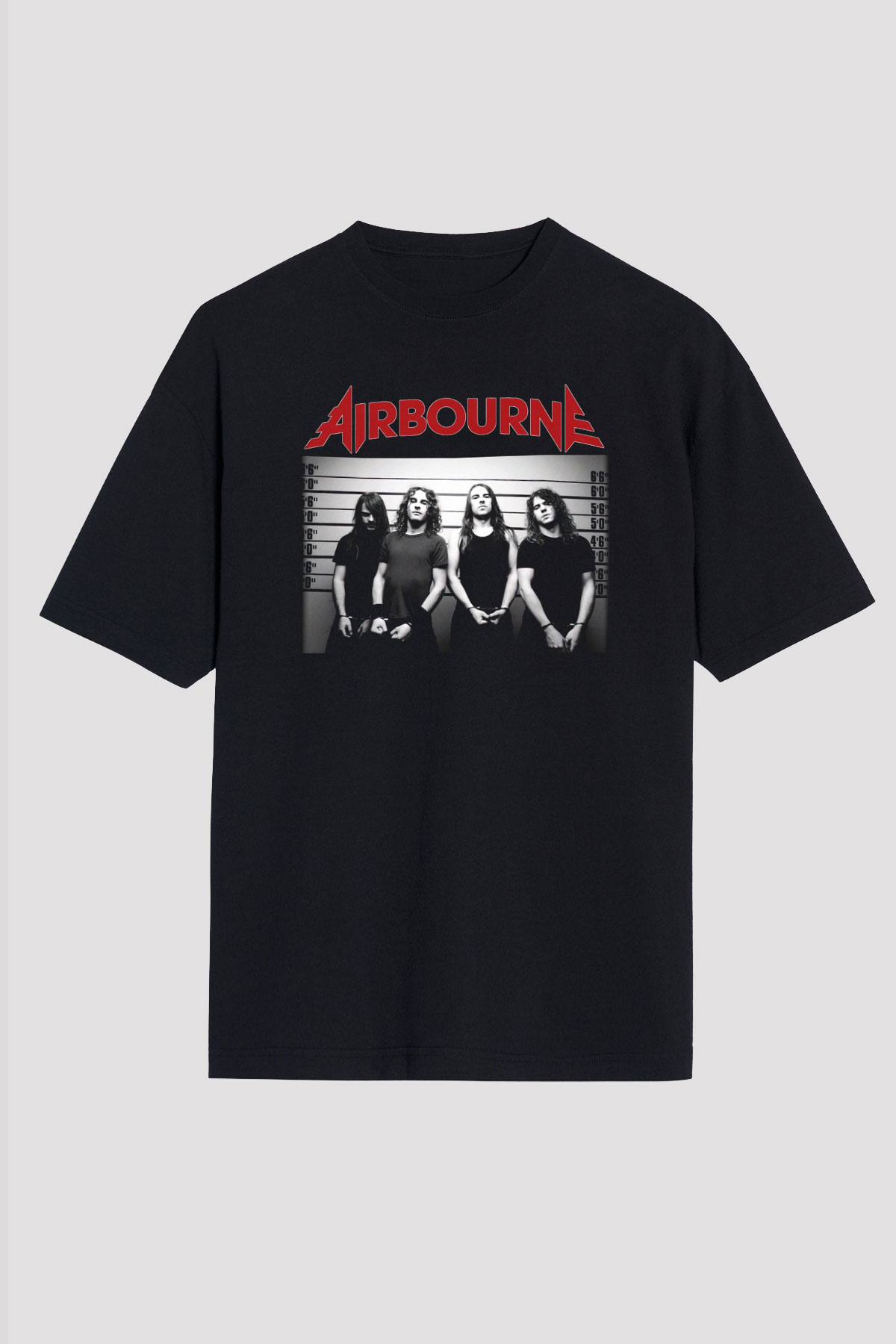 Airbourne Siyah Unisex Tişört T-Shirt - TişörtFabrikası