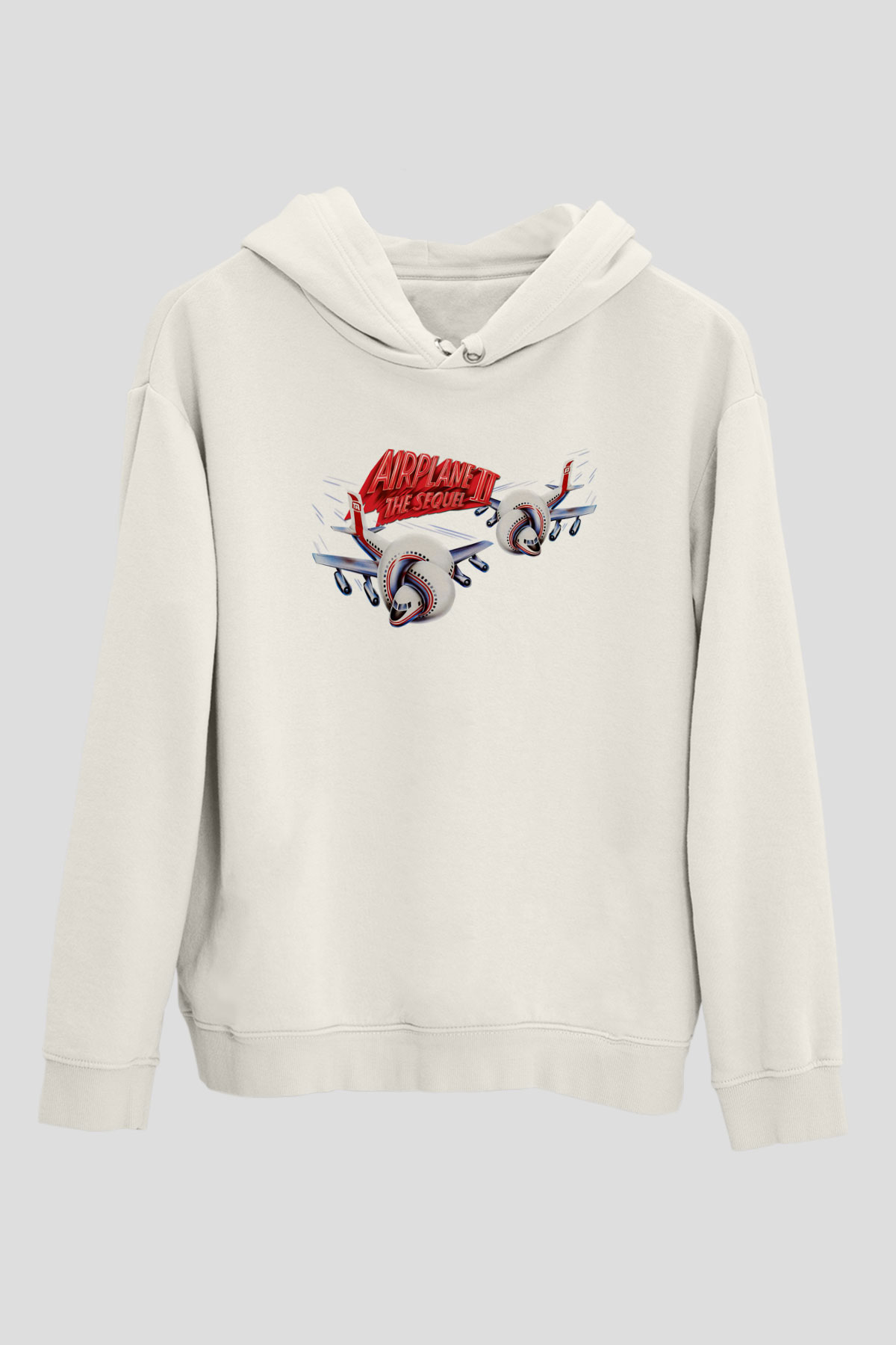 Airplane Beyaz Unisex Hoodie