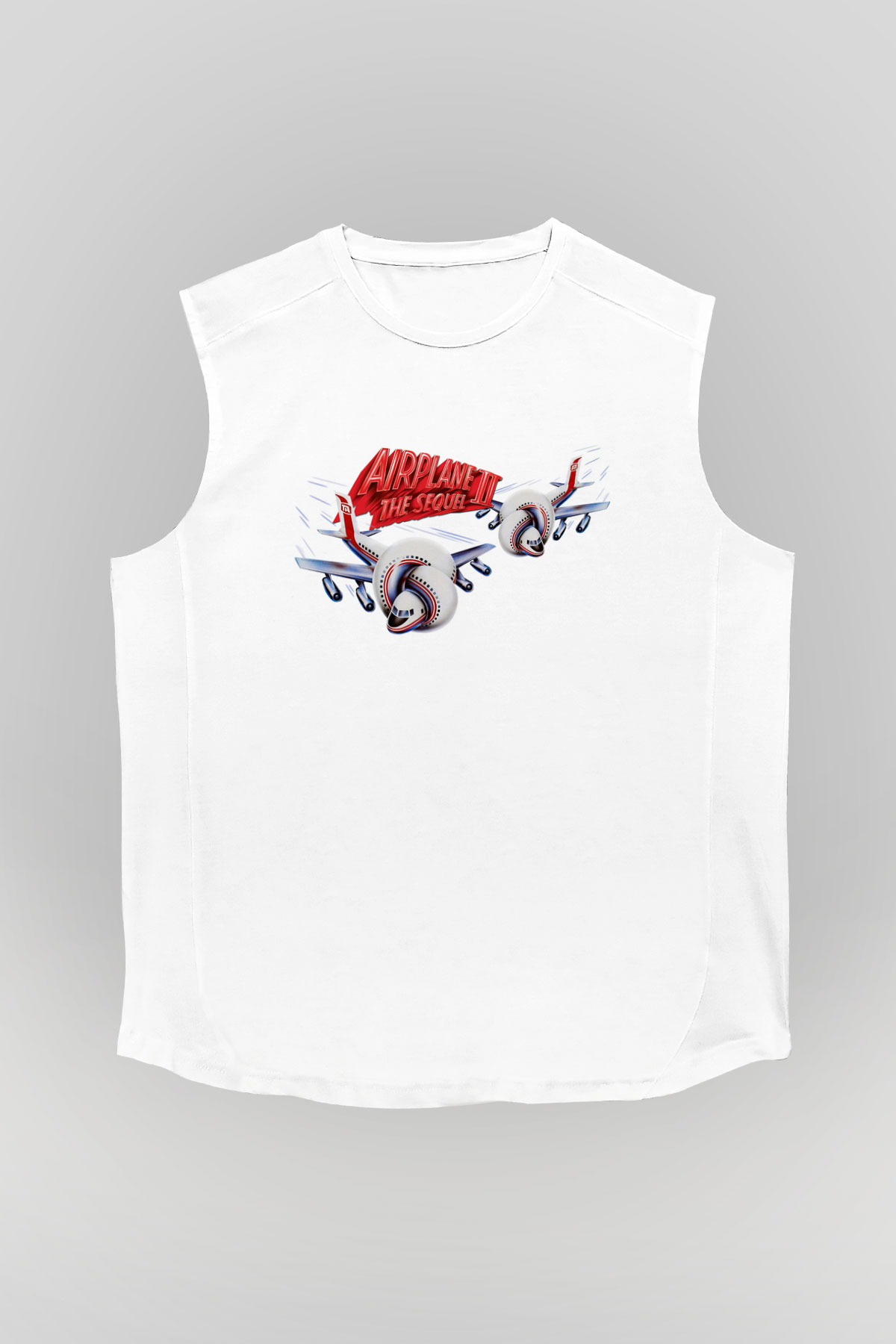 Airplane Beyaz Unisex  Kolsuz Tişört