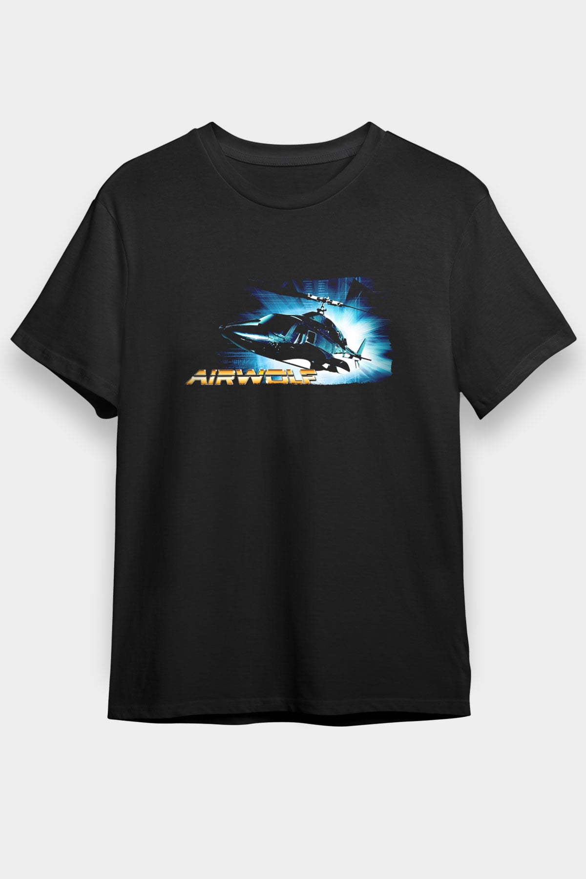 Airwolf Siyah Unisex Tişört