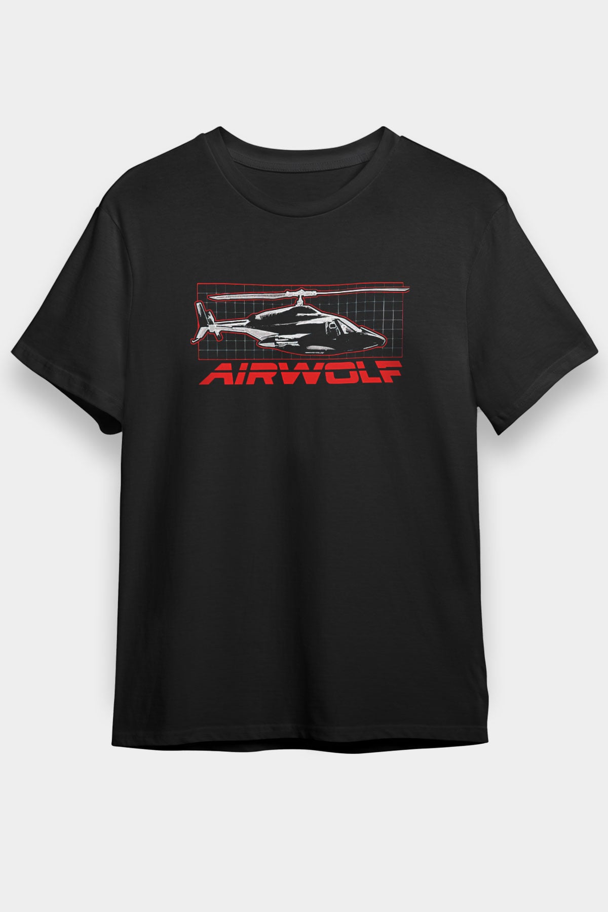 Airwolf Siyah Unisex Tişört