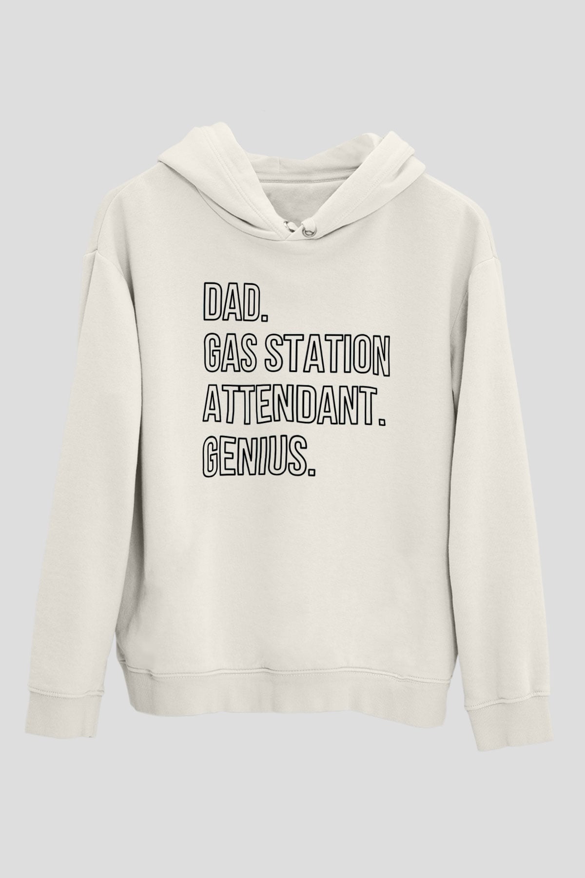 Akaryakıt Beyaz Unisex Kapüşonlu Sweatshirt
