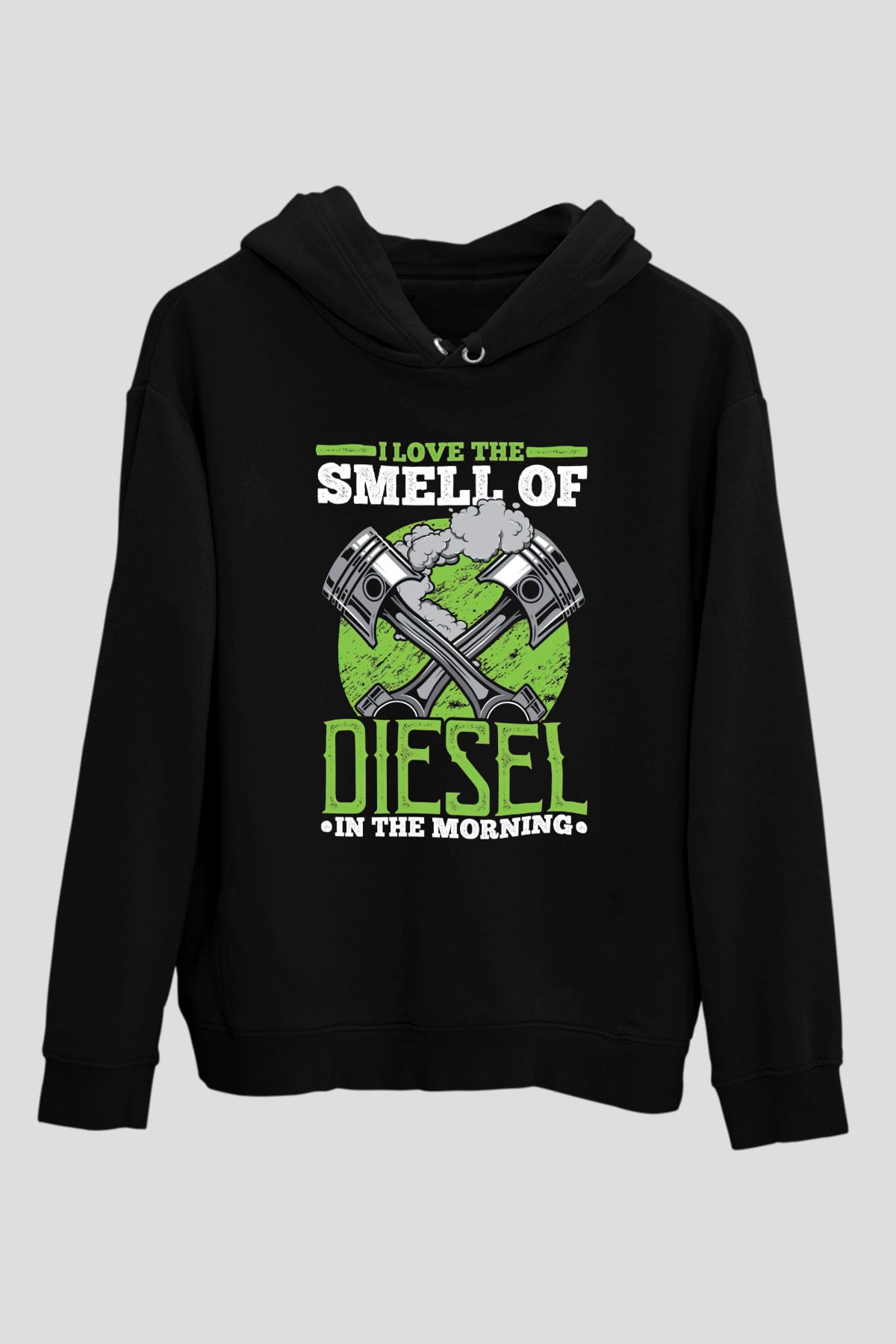 Akaryakıt Siyah Unisex Kapüşonlu Sweatshirt