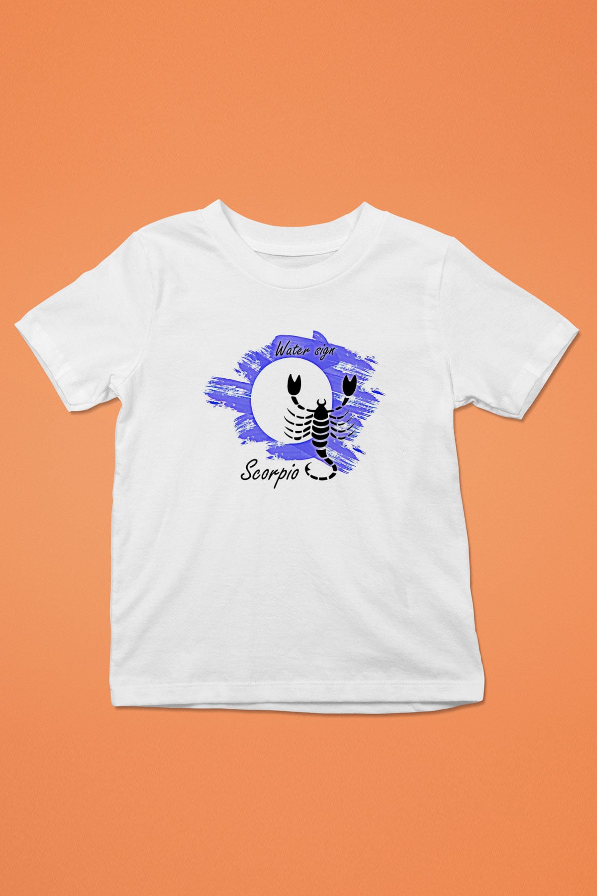 Akrep Burcu Baskılı Beyaz Unisex Beyaz Çocuk Tişört - Tshirt