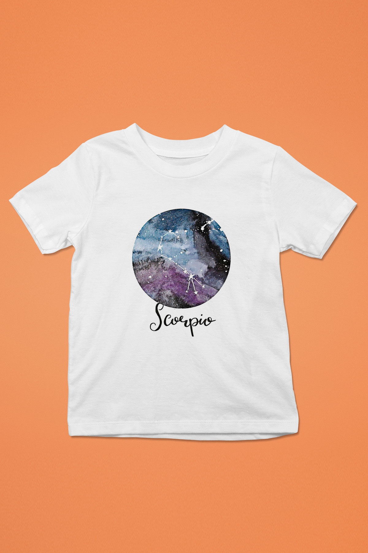 Akrep Burcu Baskılı Beyaz Unisex Beyaz Çocuk Tişört - Tshirt