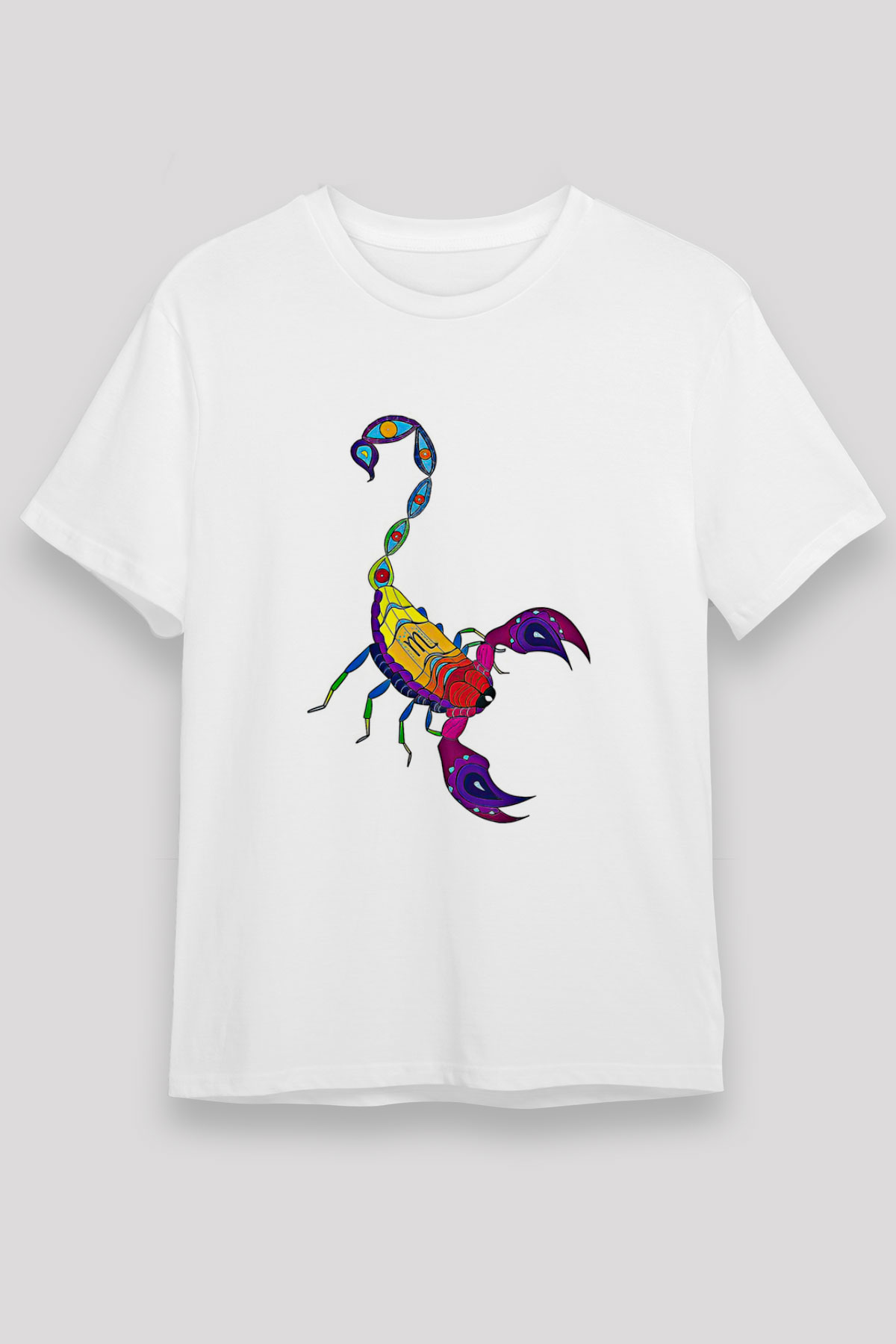 Akrep Burcu Unisex Baskılı Beyaz Tişört - Tshirt
