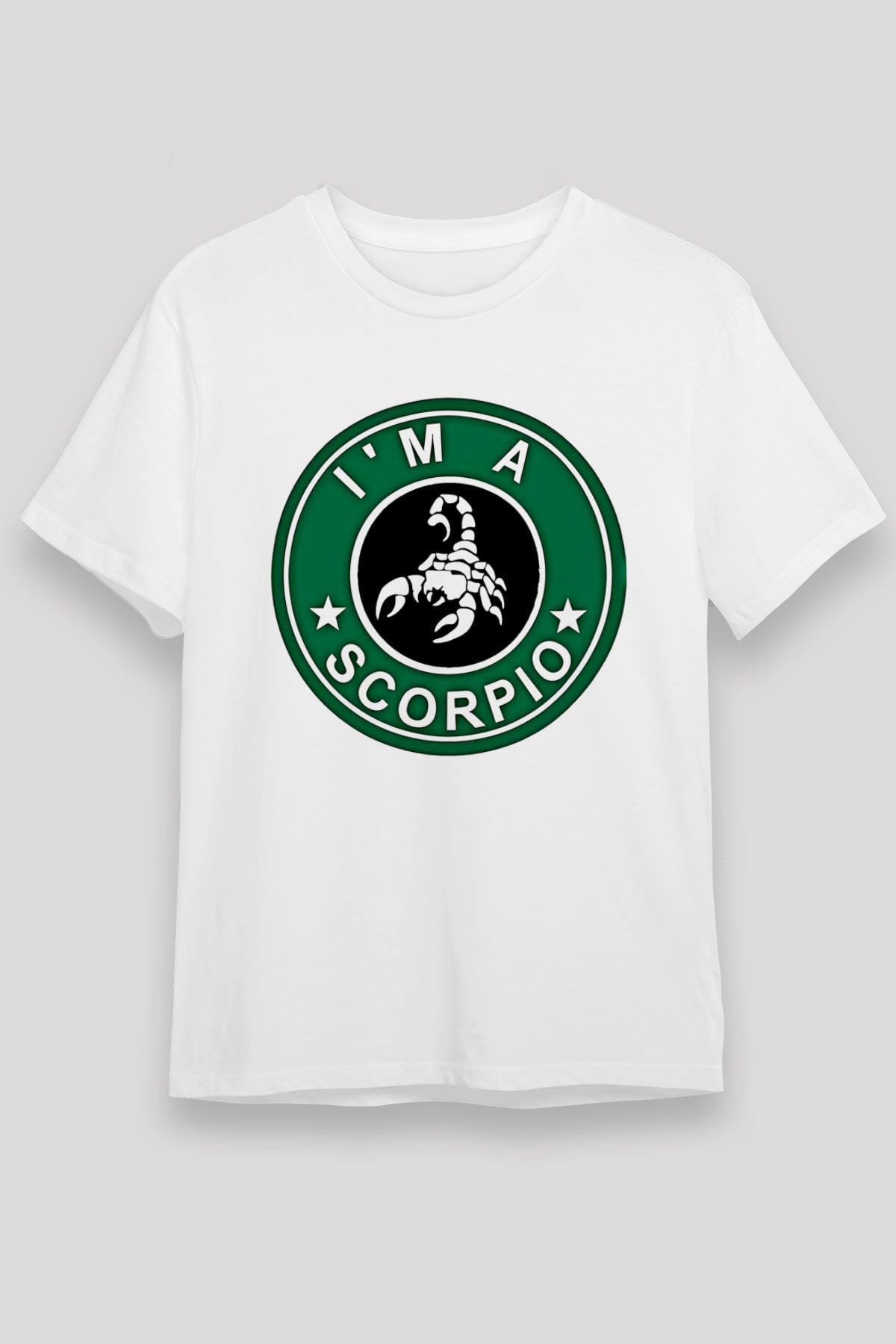 Akrep Burcu Unisex Baskılı Beyaz Tişört - Tshirt