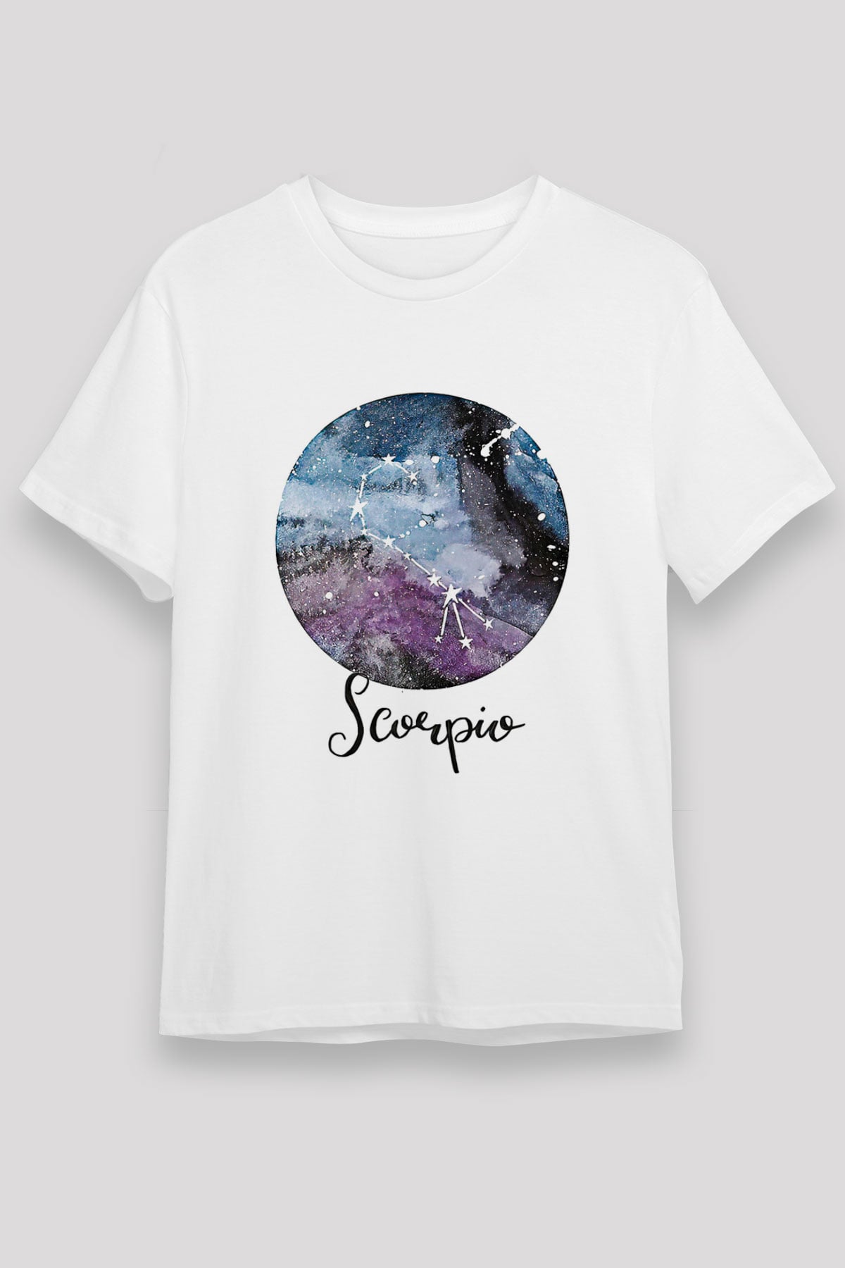 Akrep Burcu Unisex Baskılı Beyaz Tişört - Tshirt