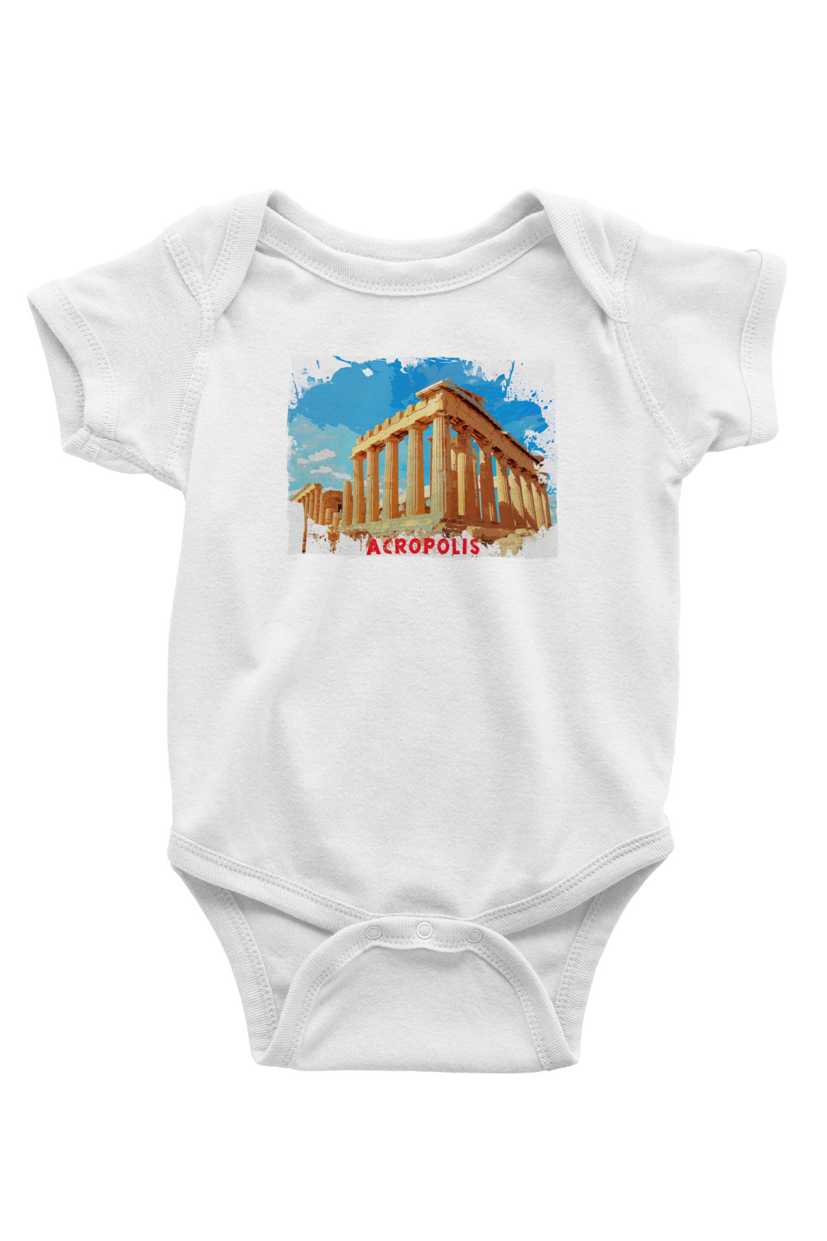 Akropolis Beyaz Bebek Body - Zıbın