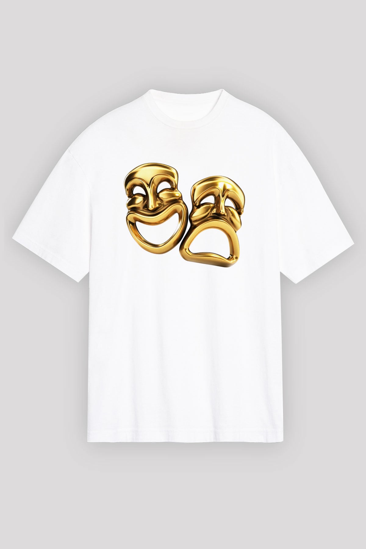 Aktör Beyaz Unisex Oversize Tişört T-Shirt