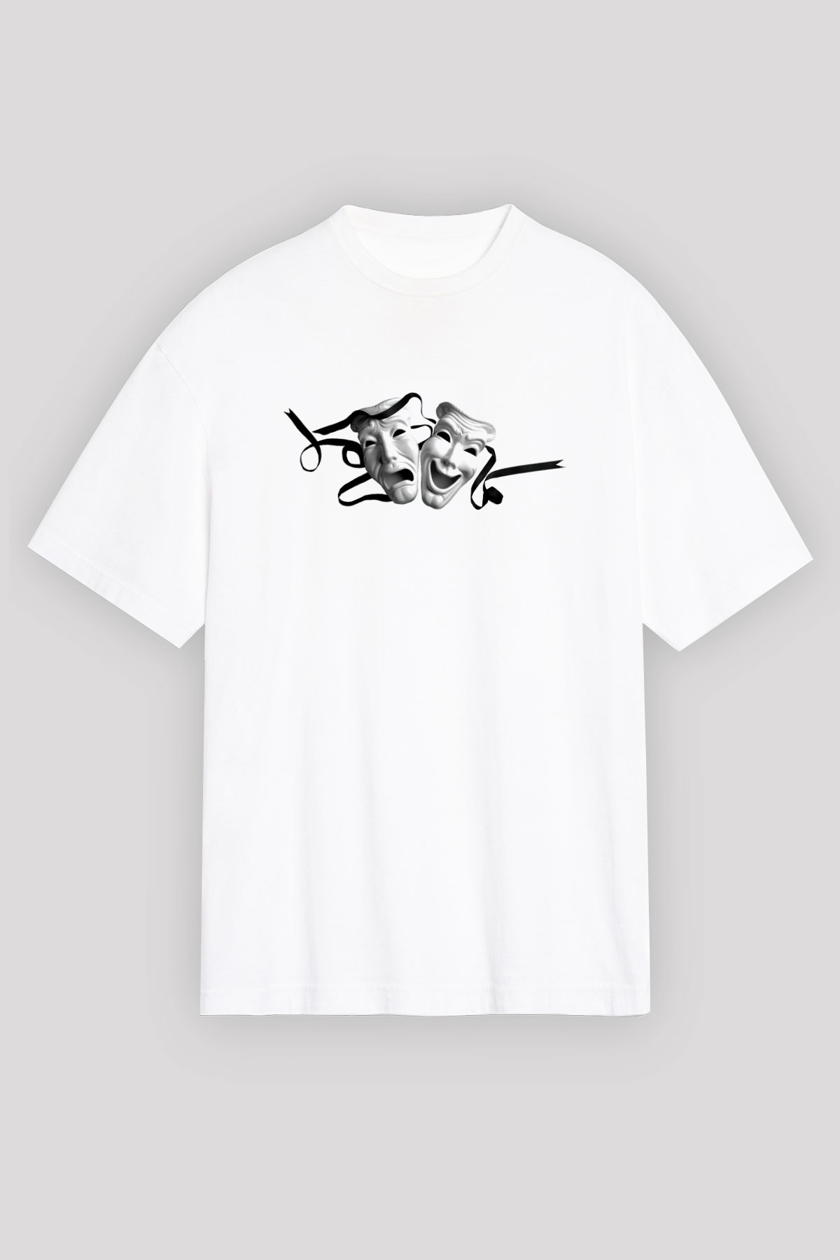 Aktör Beyaz Unisex Oversize Tişört T-Shirt