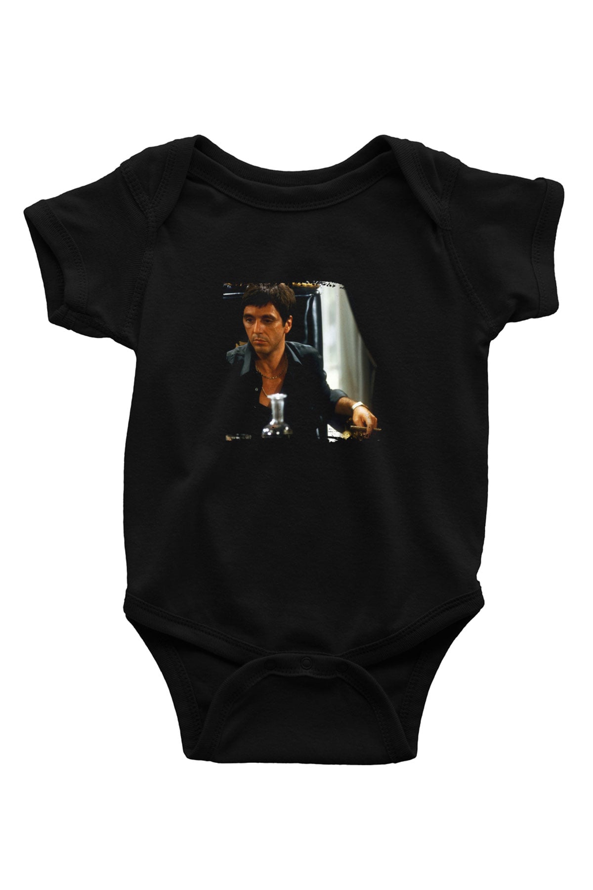 Al Pacino Baskılı Unisex Siyah Bebek Body - Zıbın