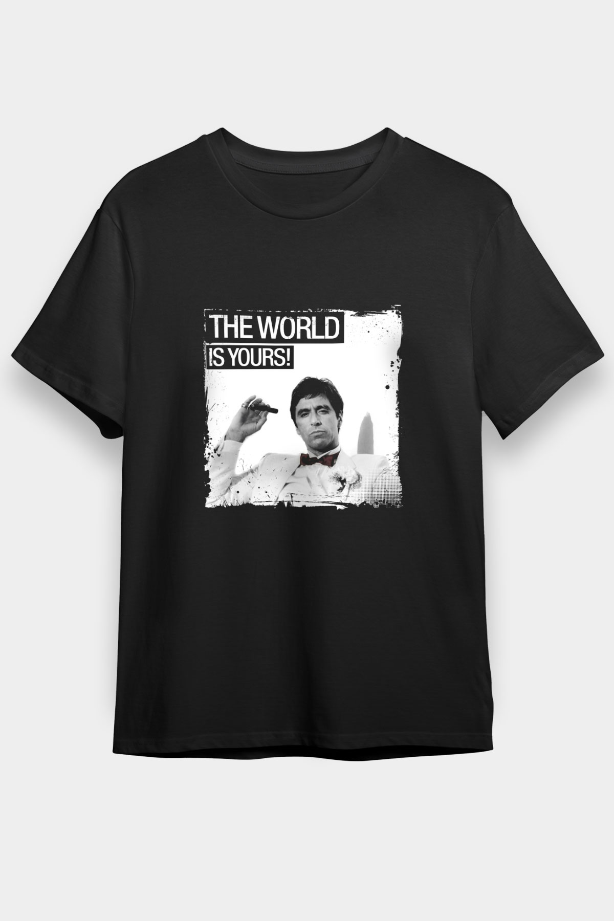 Al Pacino Baskılı Unisex Siyah Tişört