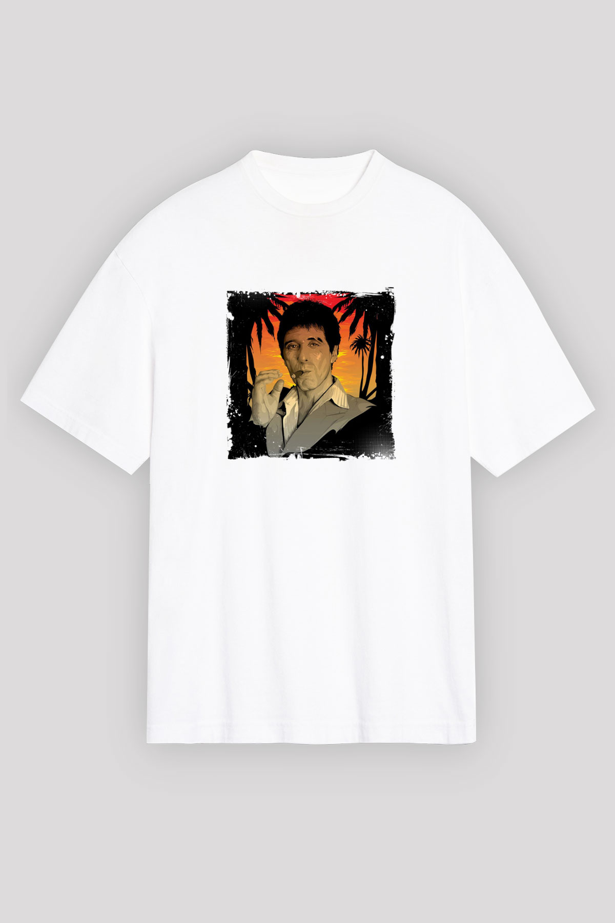 Al Pacino Unisex Baskılı Beyaz Tişört