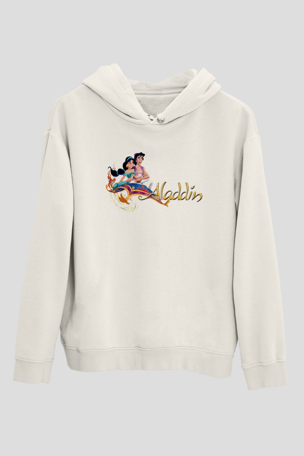 Aladdin Beyaz Unisex Hoodie