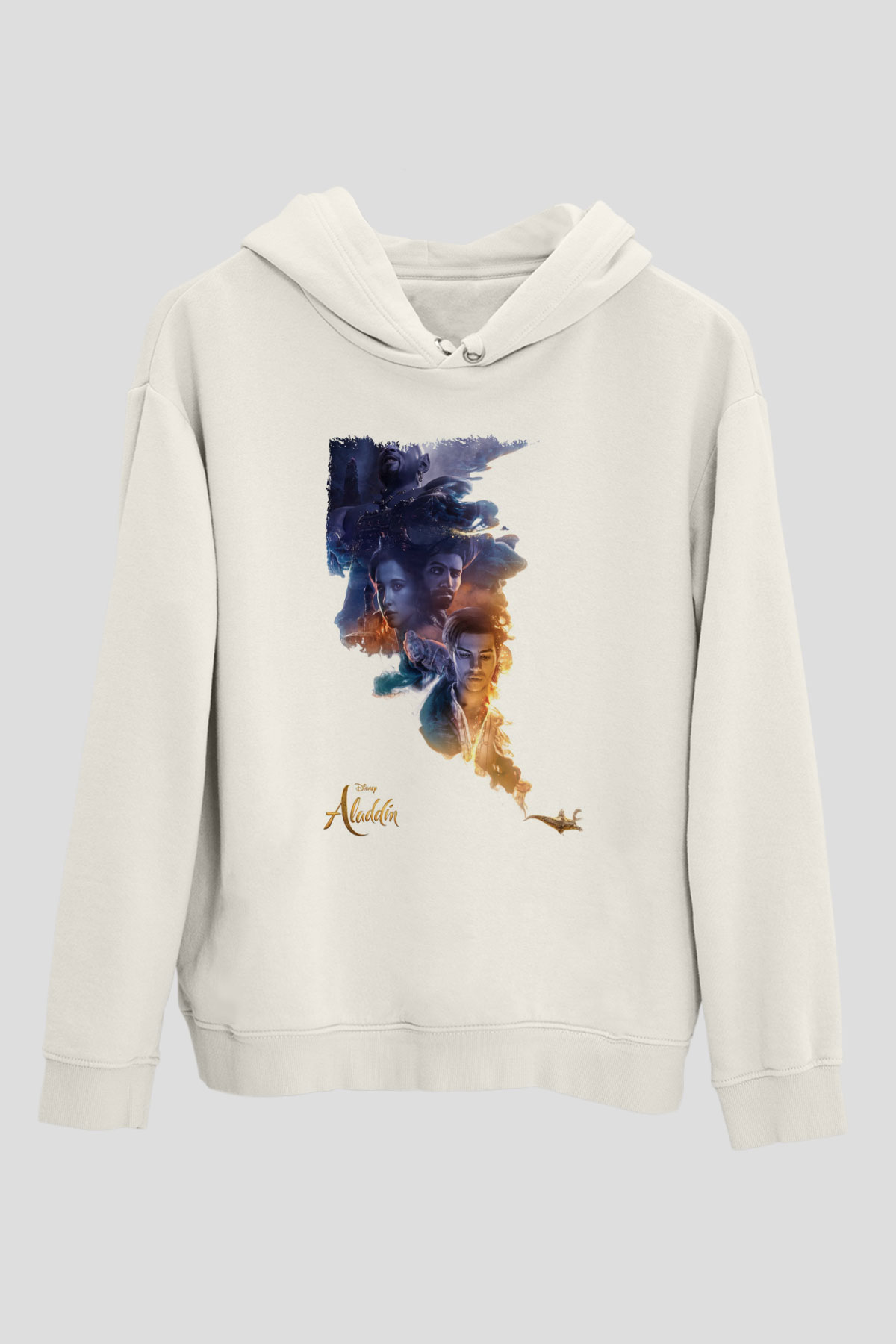 Aladdin Beyaz Unisex Hoodie
