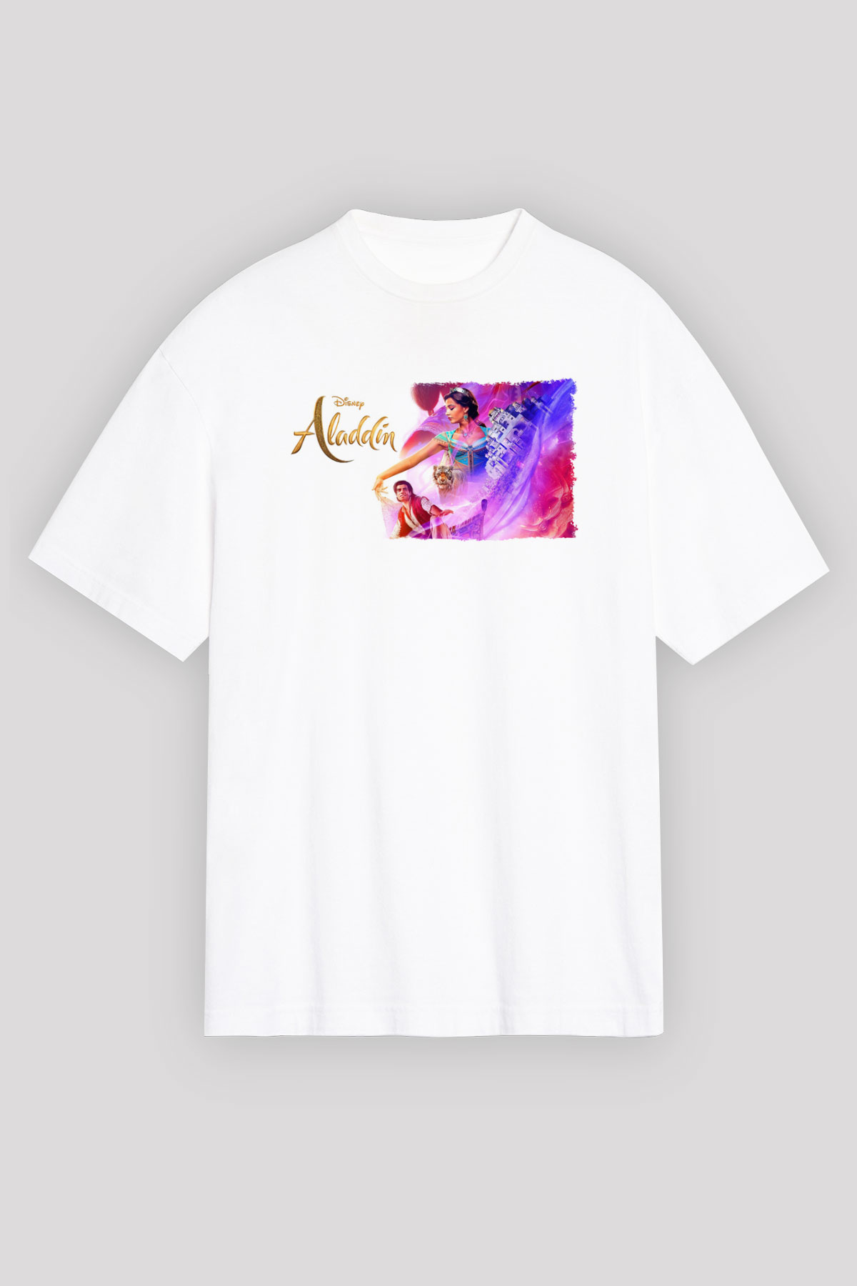 Aladdin Beyaz Unisex Tişört T-Shirt