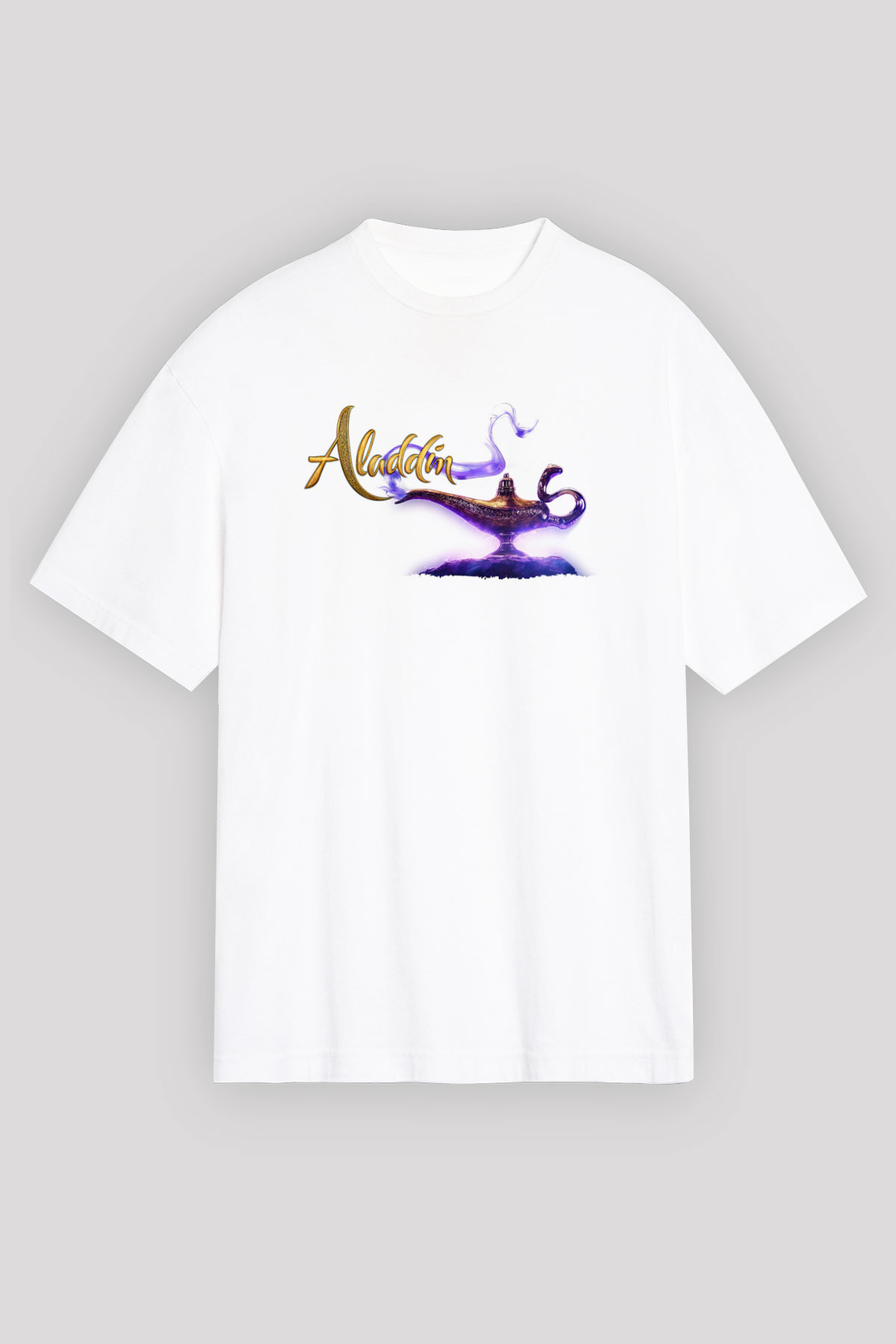 Aladdin Beyaz Unisex Tişört T-Shirt