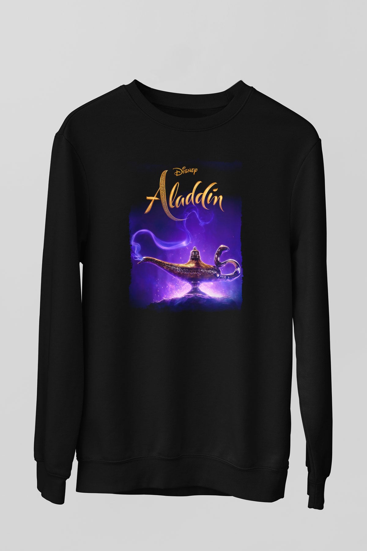 Aladdin Siyah Unisex Sweatshirt