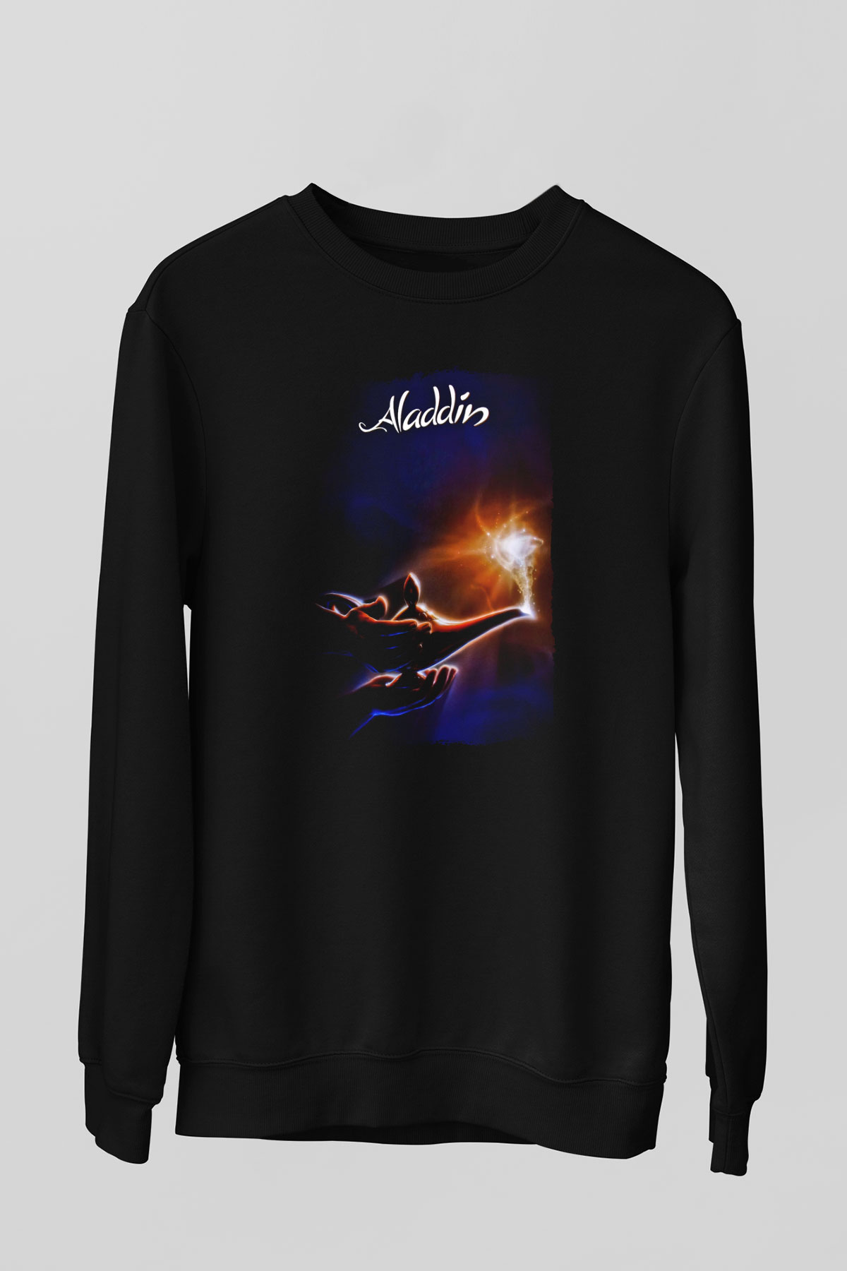 Aladdin Siyah Unisex Sweatshirt