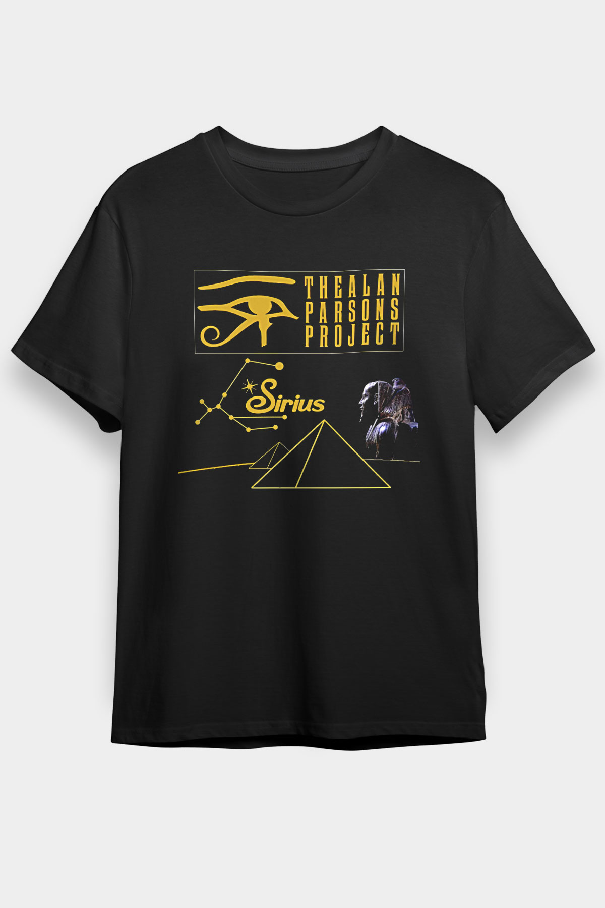 Alan Persons Project Baskılı Unisex Siyah Tişört - Tshirt