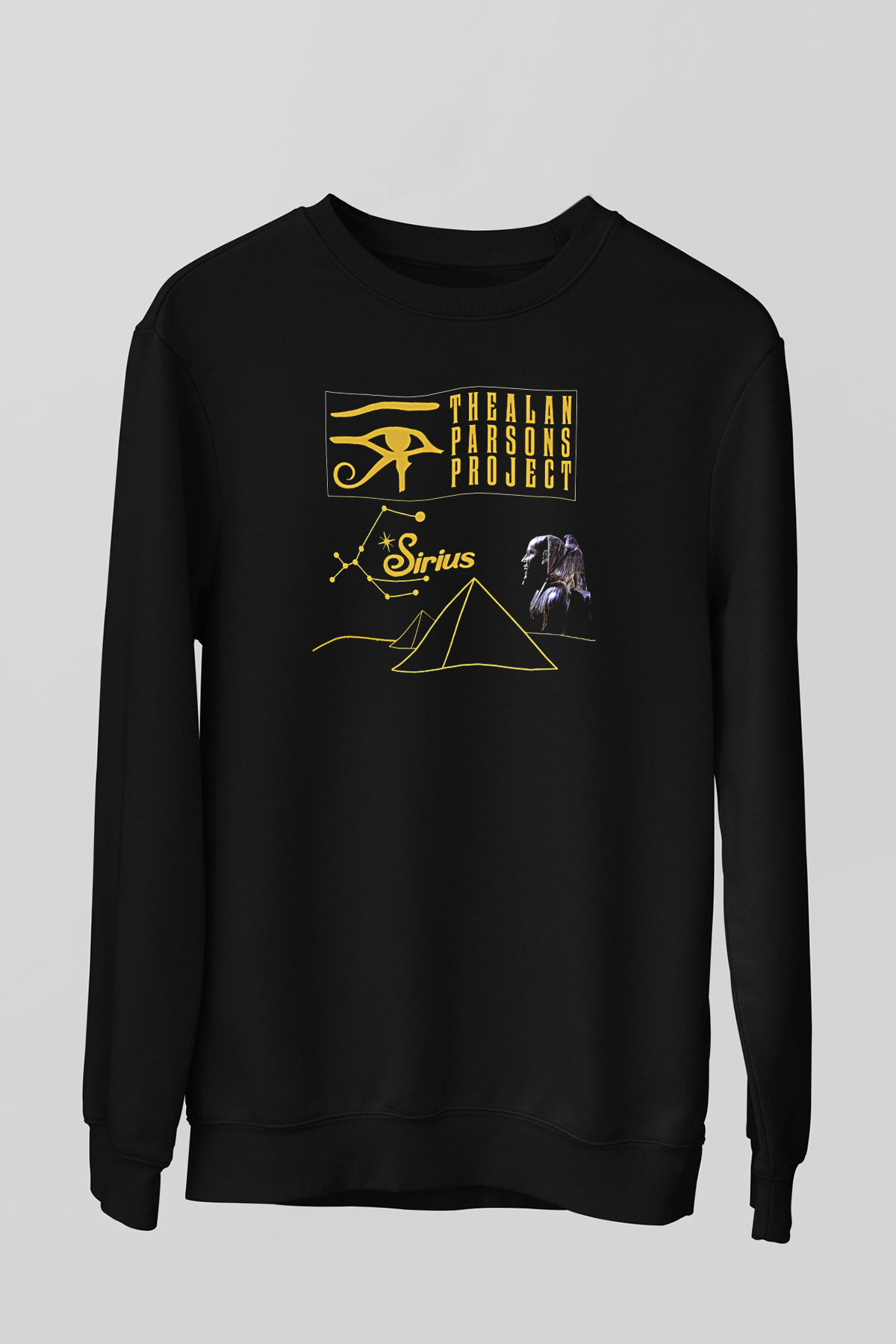 Alan Persons Project Baskılı Unisex Siyah Sweatshirt