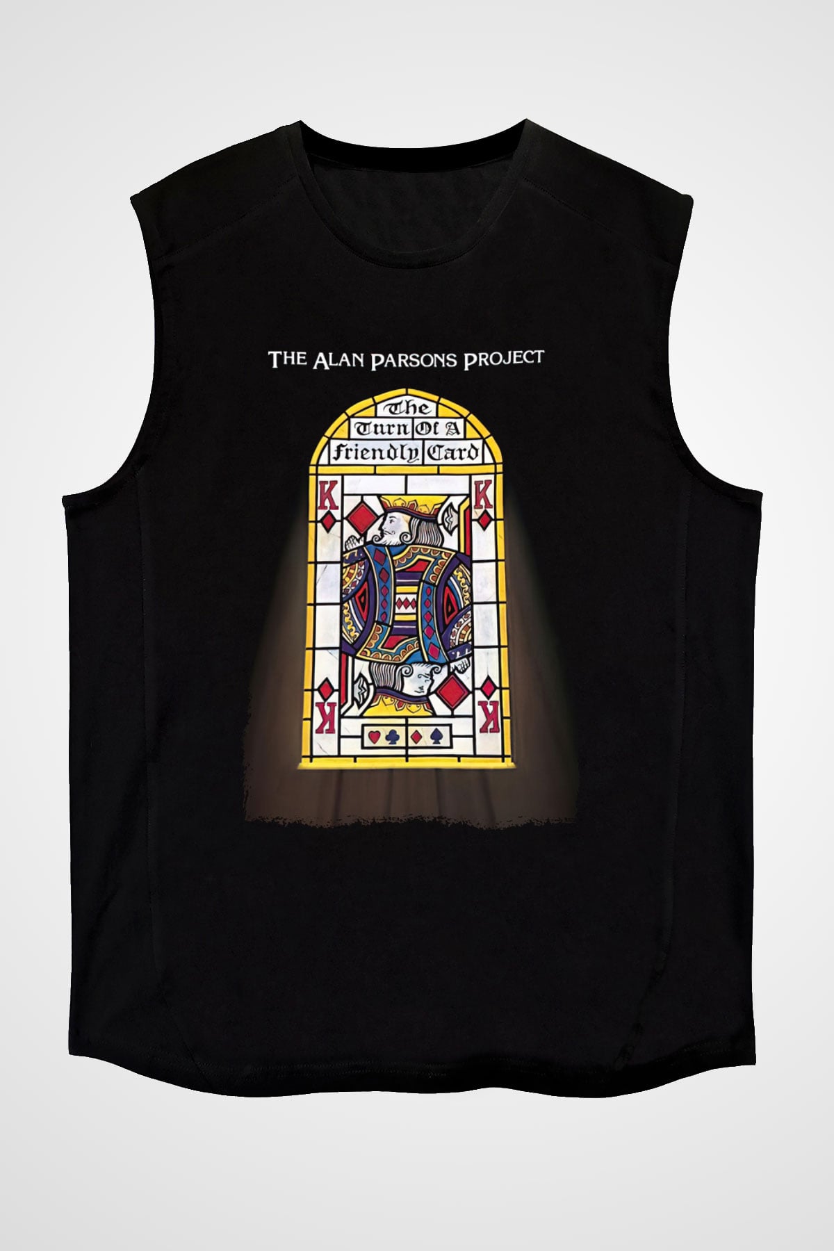 Alan Persons Project Baskılı Unisex Siyah Kolsuz Tişört - Tshirt