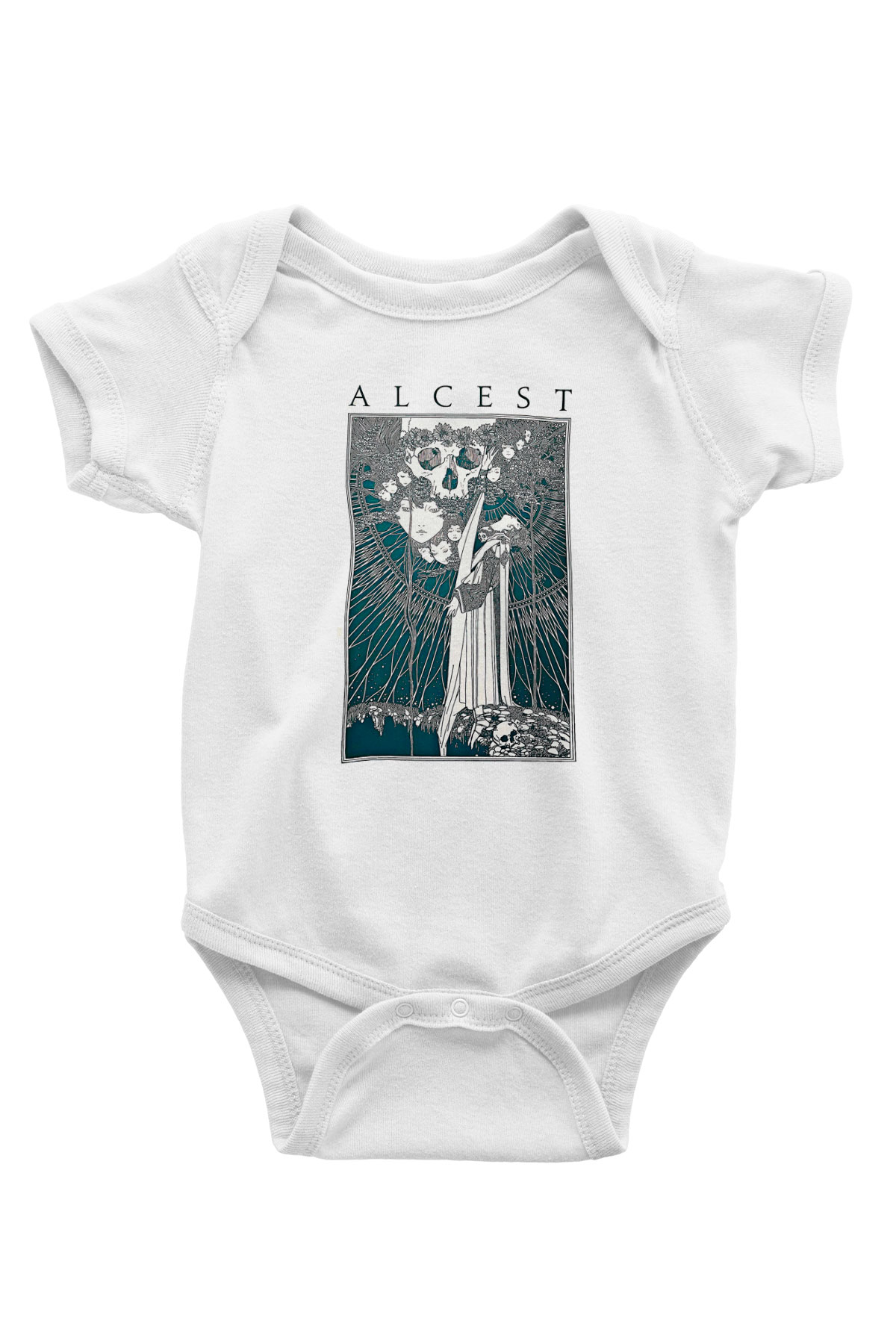 Alcest Baskılı Beyaz Unisex Bebek Body - Zıbın