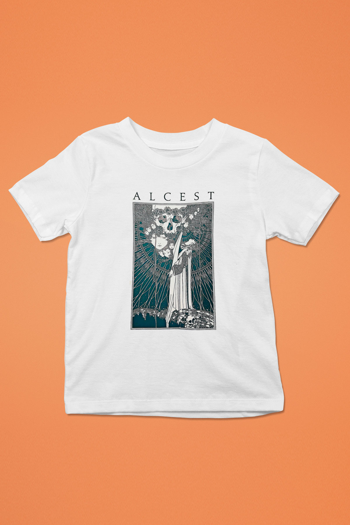 Alcest Baskılı Beyaz Unisex Beyaz Çocuk Tişört - Tshirt