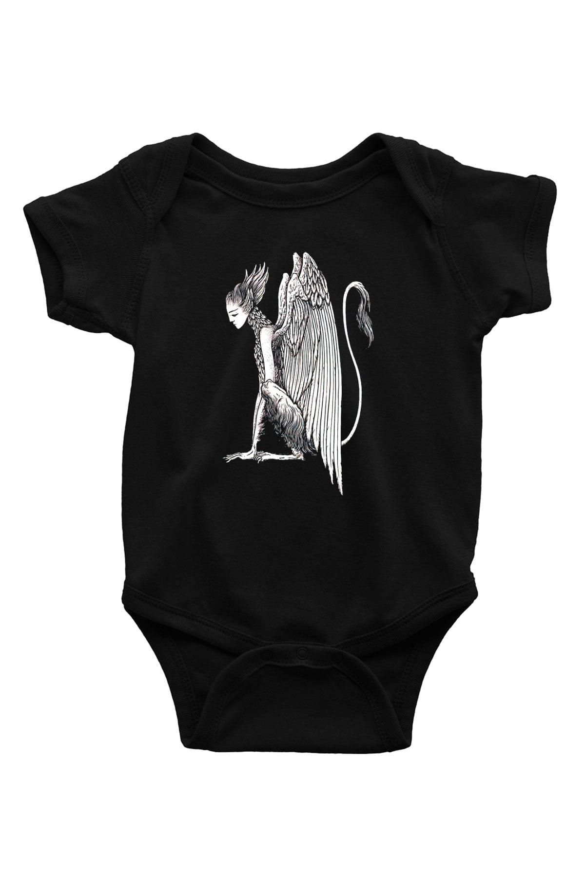 Alcest Baskılı Unisex Siyah Bebek Body - Zıbın