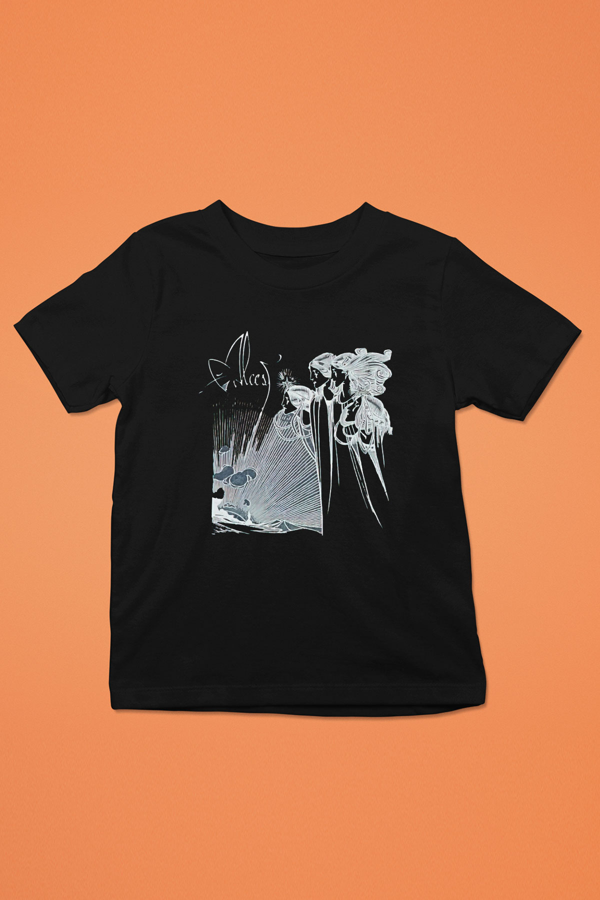 Alcest Baskılı Unisex Siyah Çocuk Tişört - Tshirt