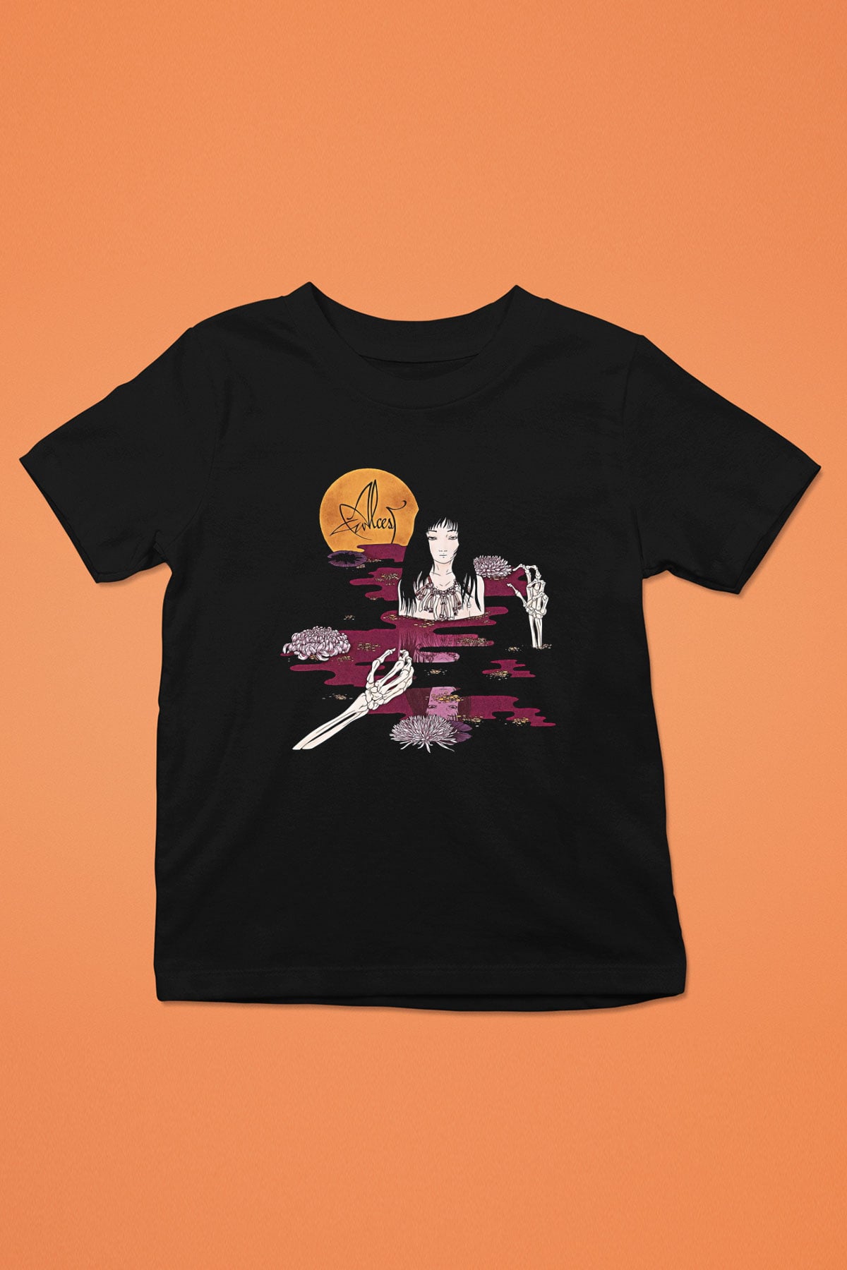 Alcest Baskılı Unisex Siyah Çocuk Tişört - Tshirt