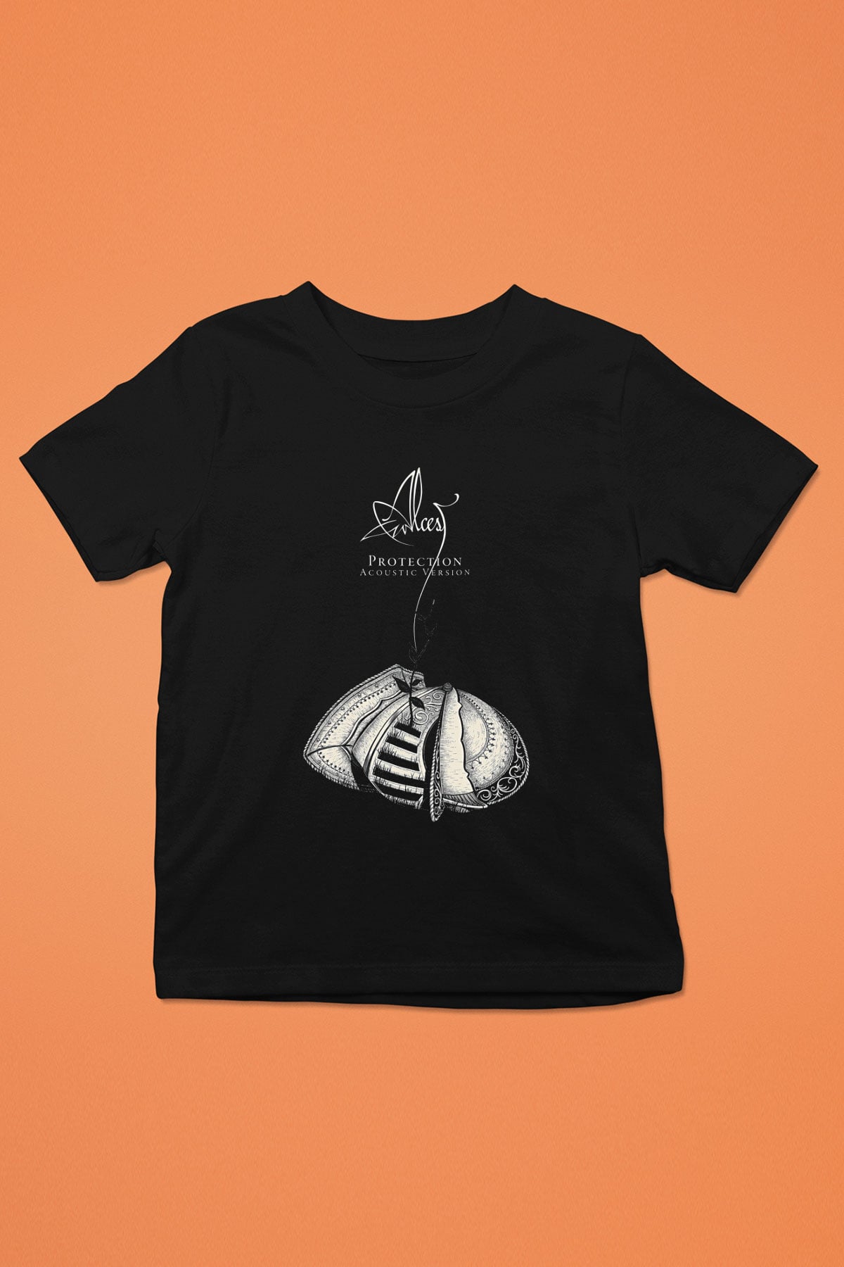 Alcest Baskılı Unisex Siyah Çocuk Tişört - Tshirt